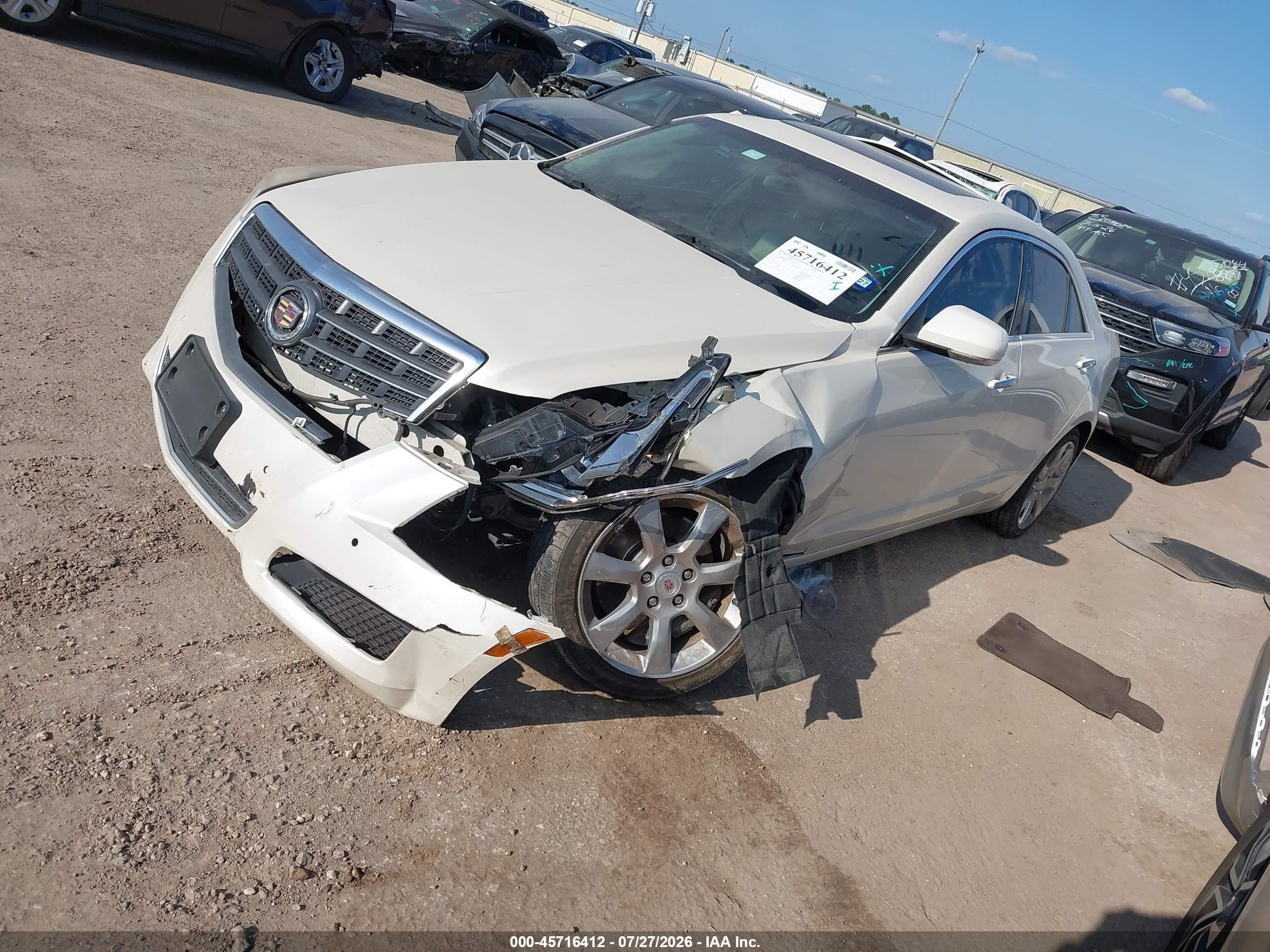 2014 Cadillac Ats Luxury White vin: 1G6AB5RA1E0155058