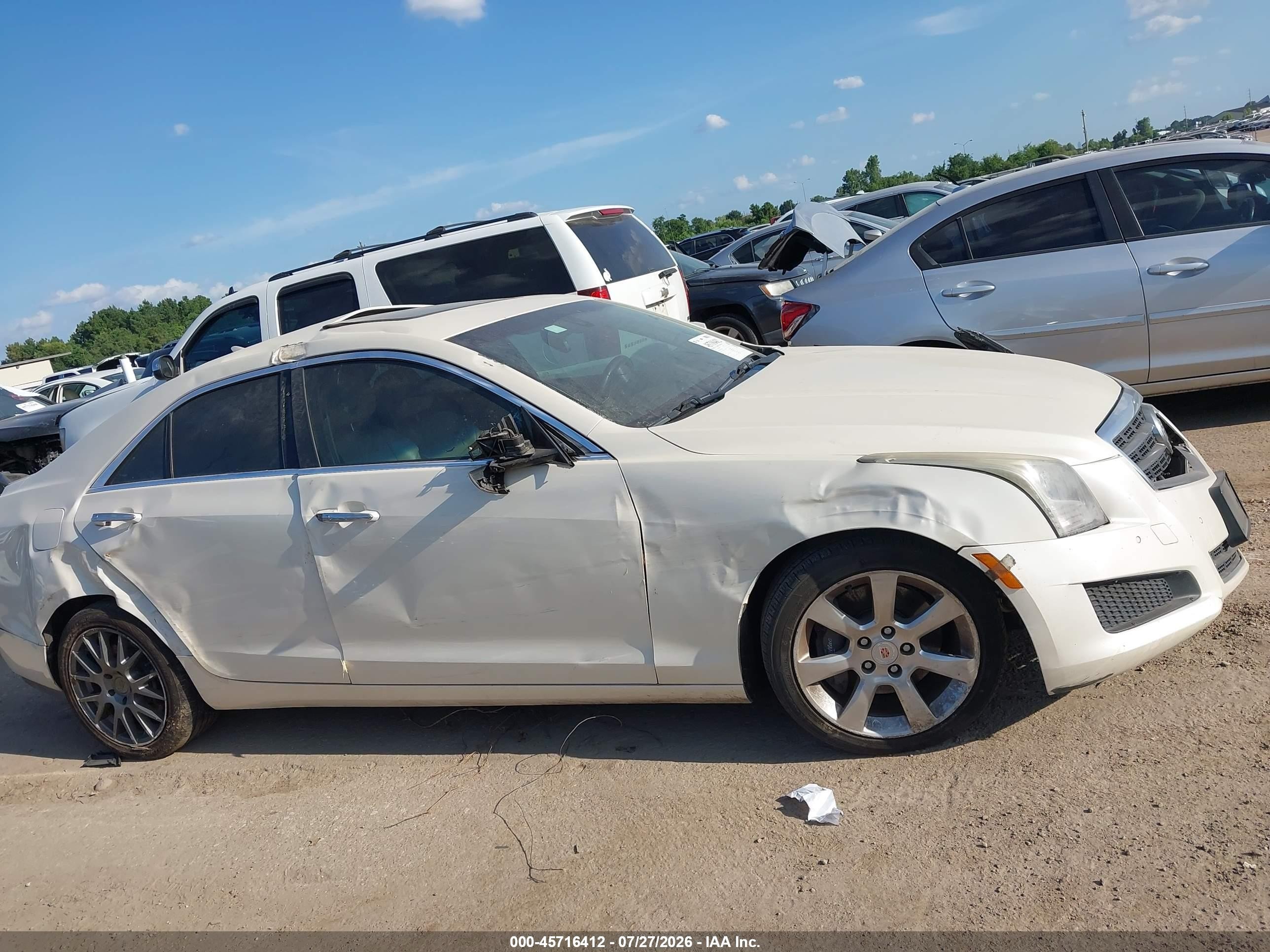 2014 Cadillac Ats Luxury White vin: 1G6AB5RA1E0155058
