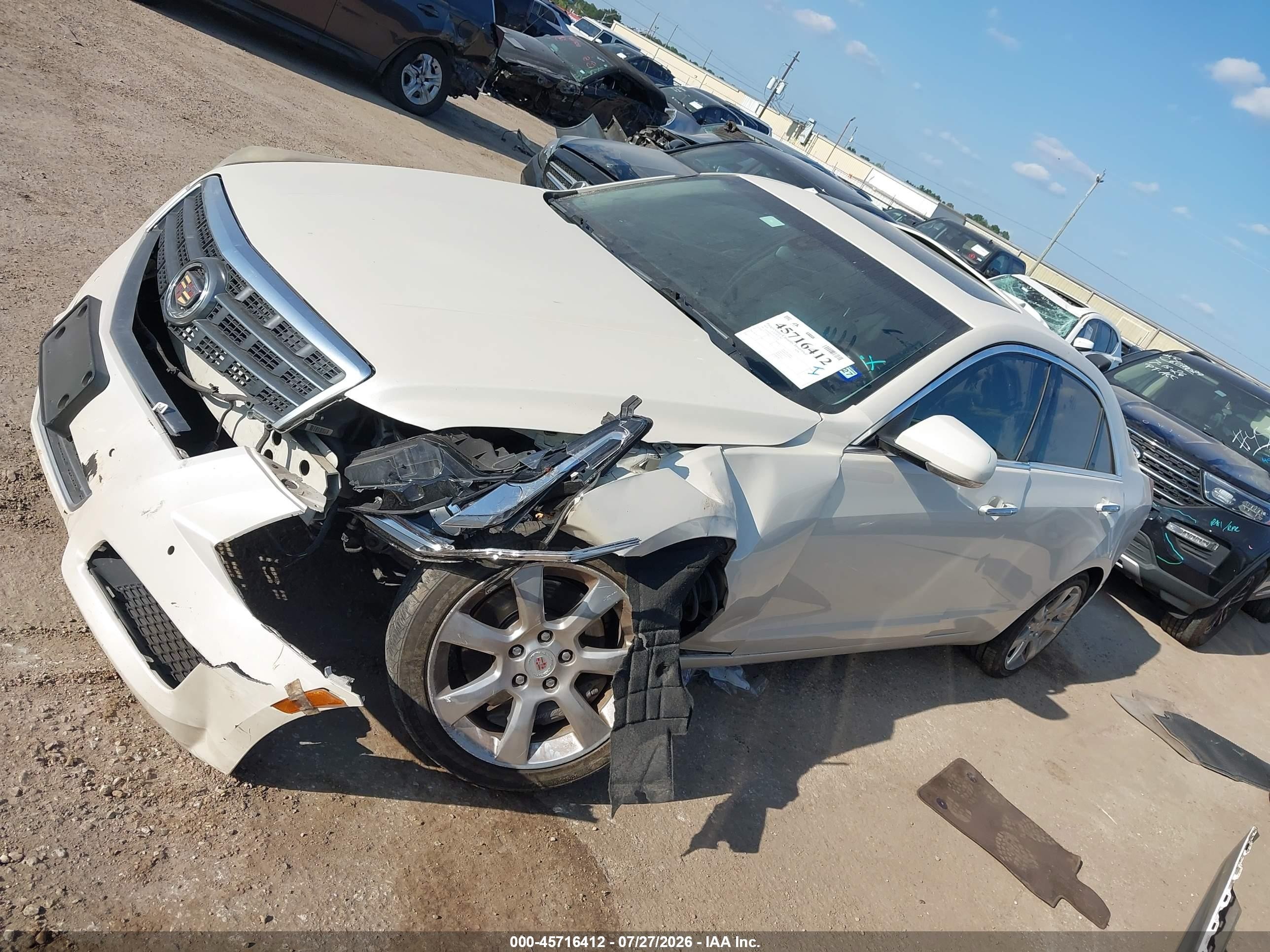 2014 Cadillac Ats Luxury White vin: 1G6AB5RA1E0155058
