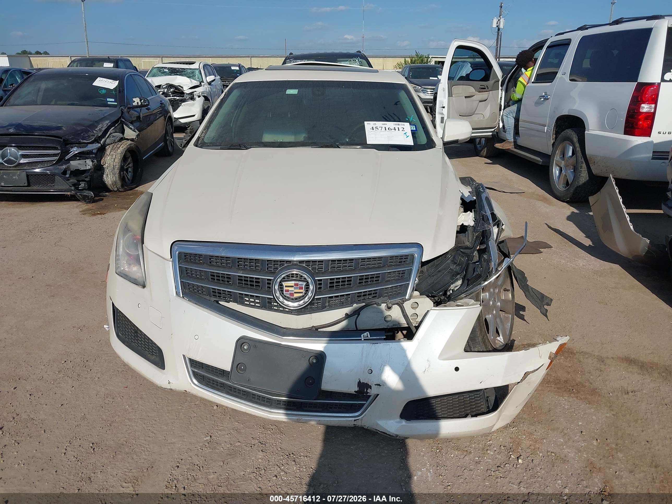 2014 Cadillac Ats Luxury White vin: 1G6AB5RA1E0155058