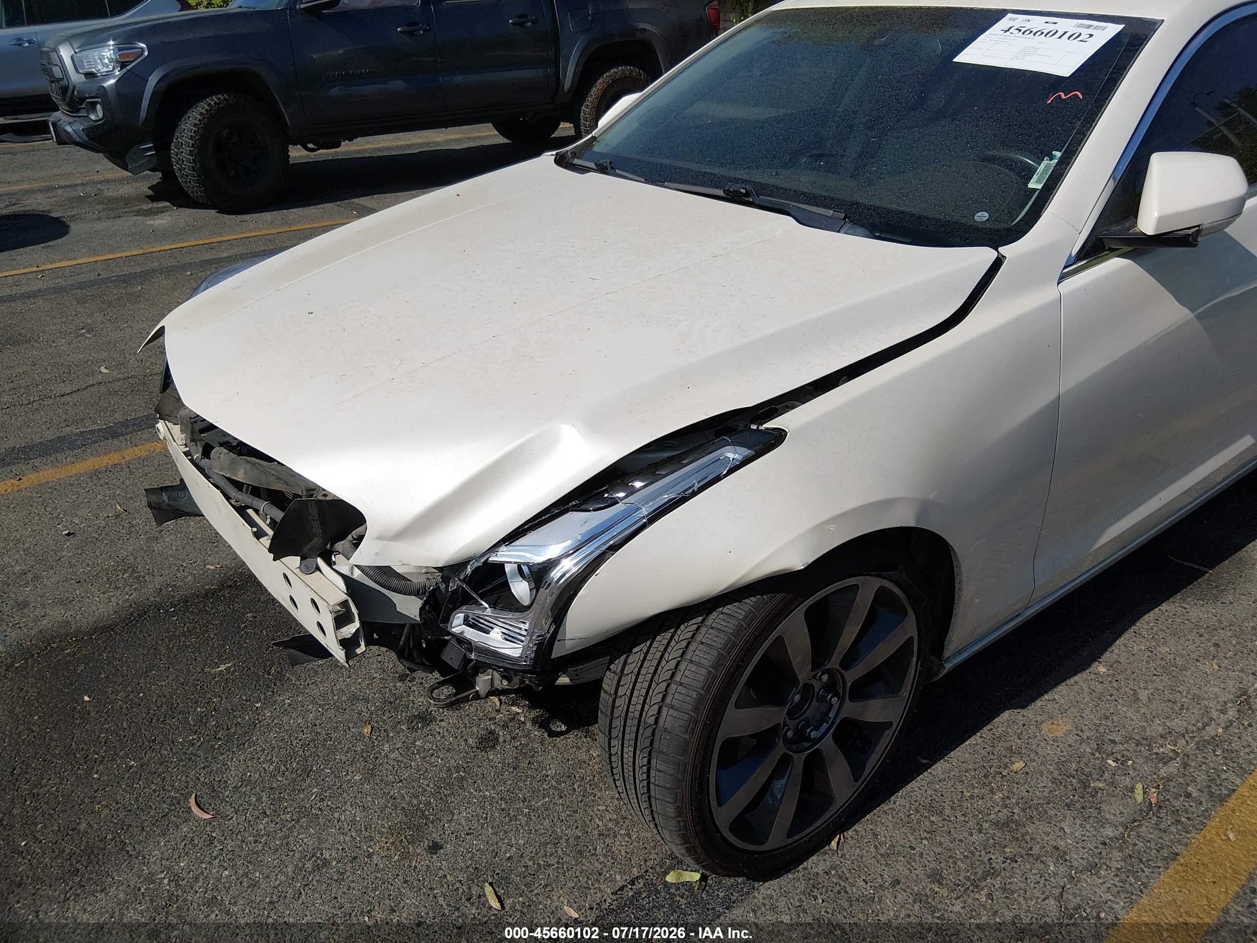 2014 Cadillac Ats Luxury White vin: 1G6AB5RA2E0161273