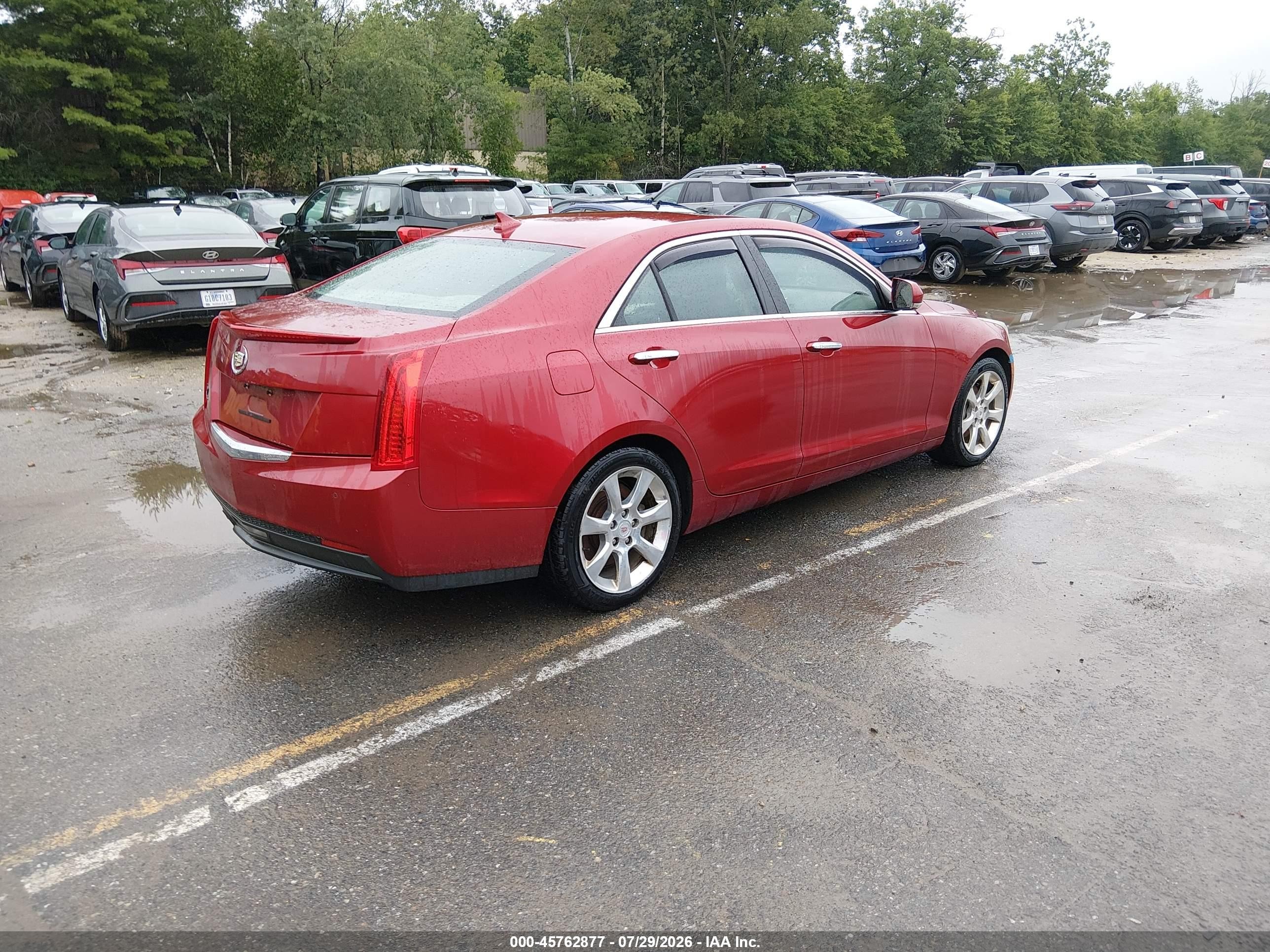 2014 Cadillac Ats Luxury Red vin: 1G6AB5RA3E0100675