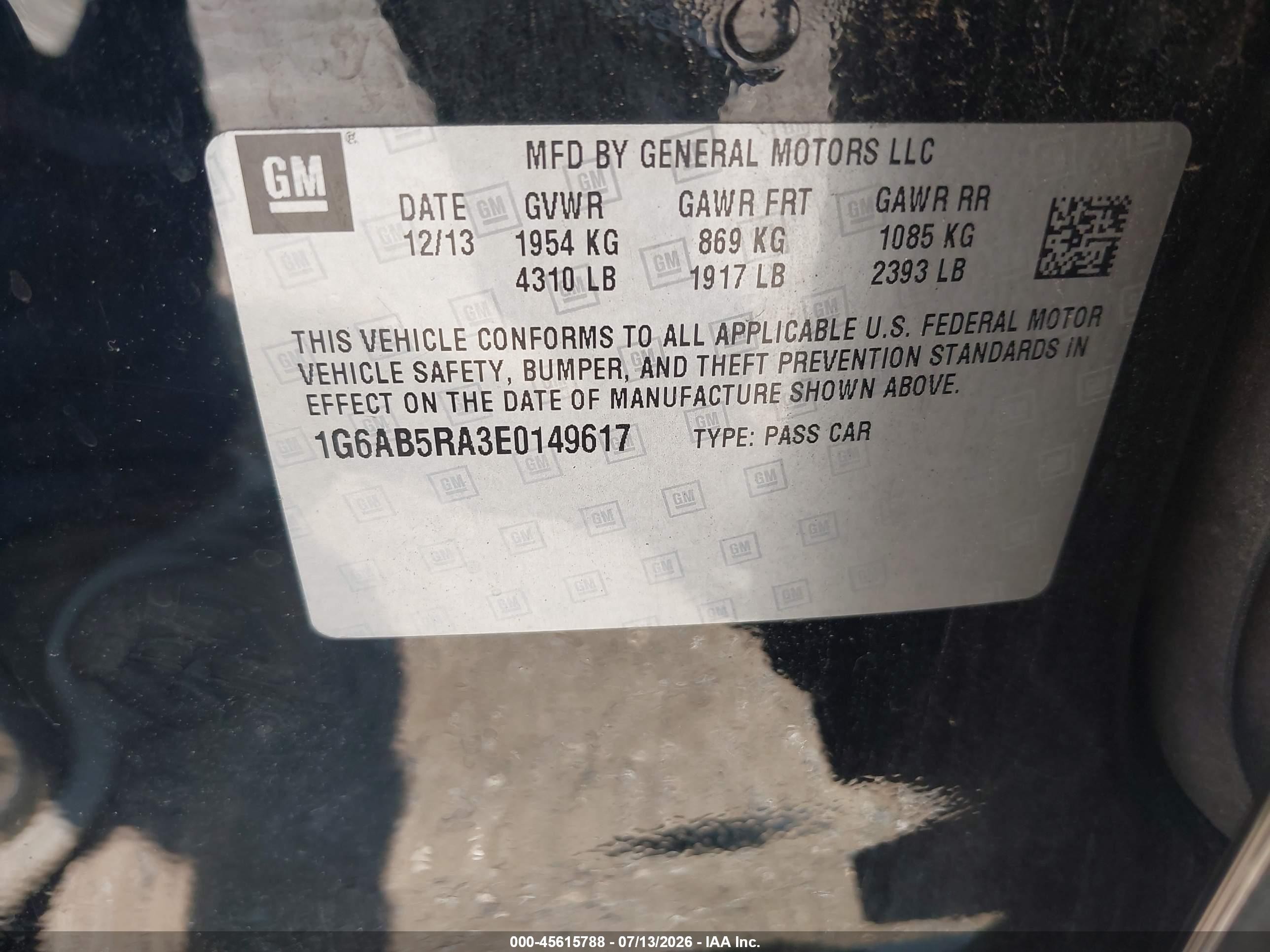 2014 Cadillac Ats Luxury Black vin: 1G6AB5RA3E0149617