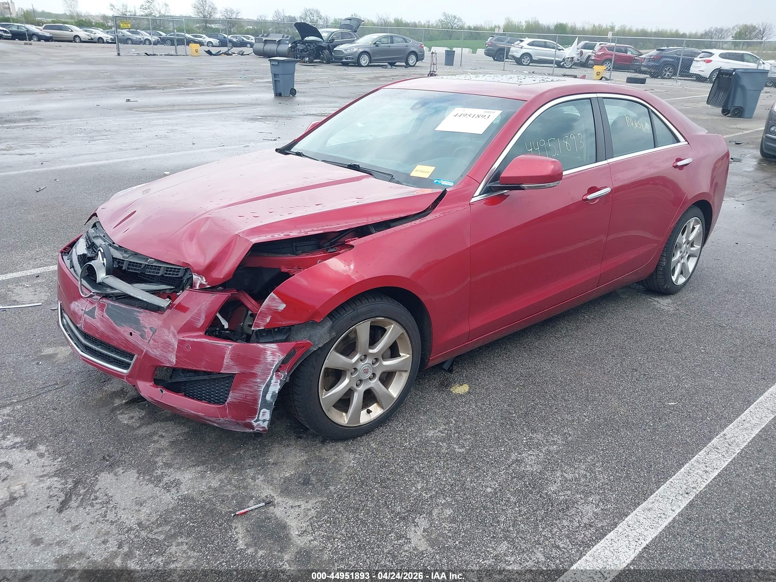 2013 Cadillac Ats Luxury Red vin: 1G6AB5RA7D0132558