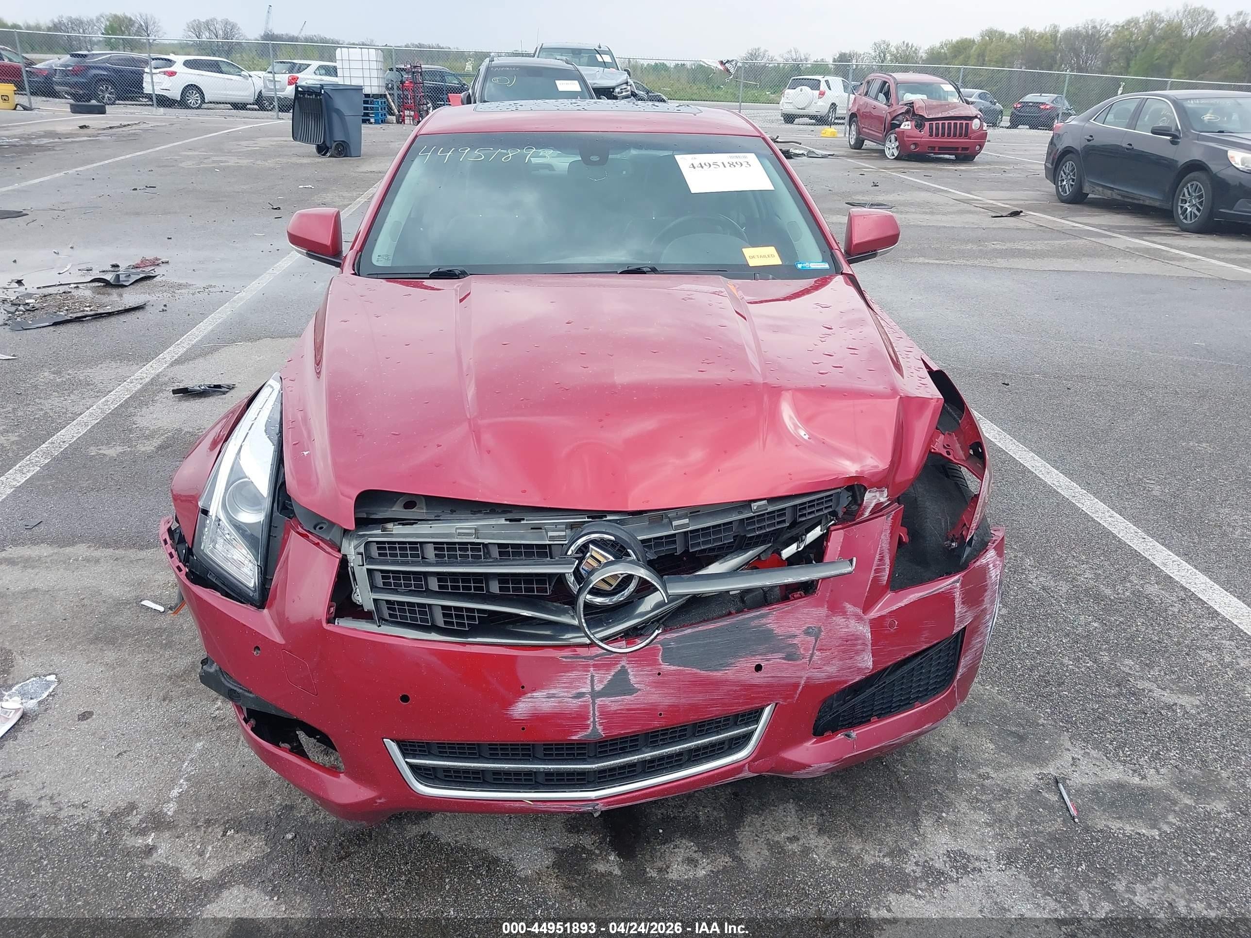 2013 Cadillac Ats Luxury Red vin: 1G6AB5RA7D0132558