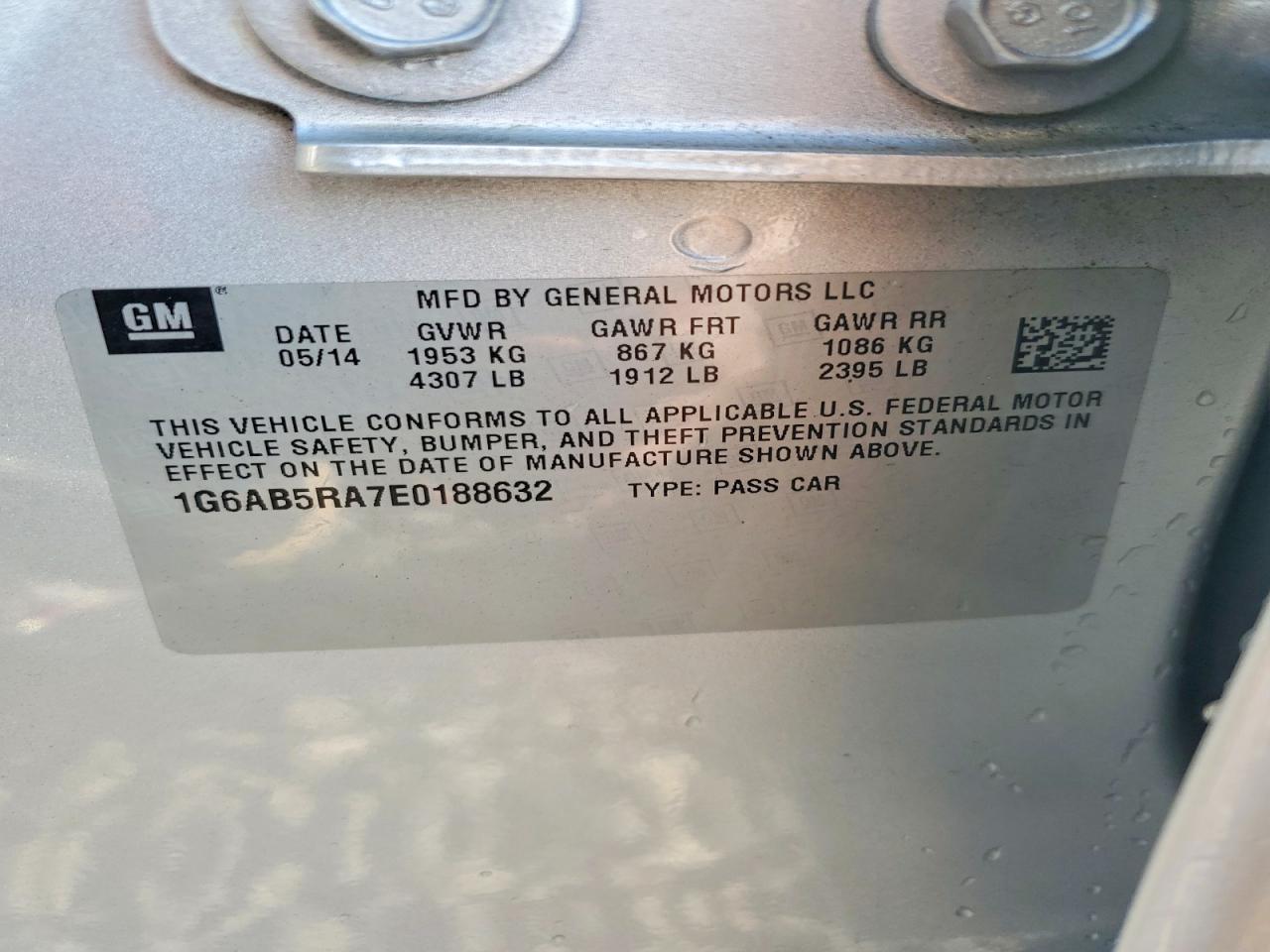 2014 Cadillac Ats Luxury Silver vin: 1G6AB5RA7E0188632
