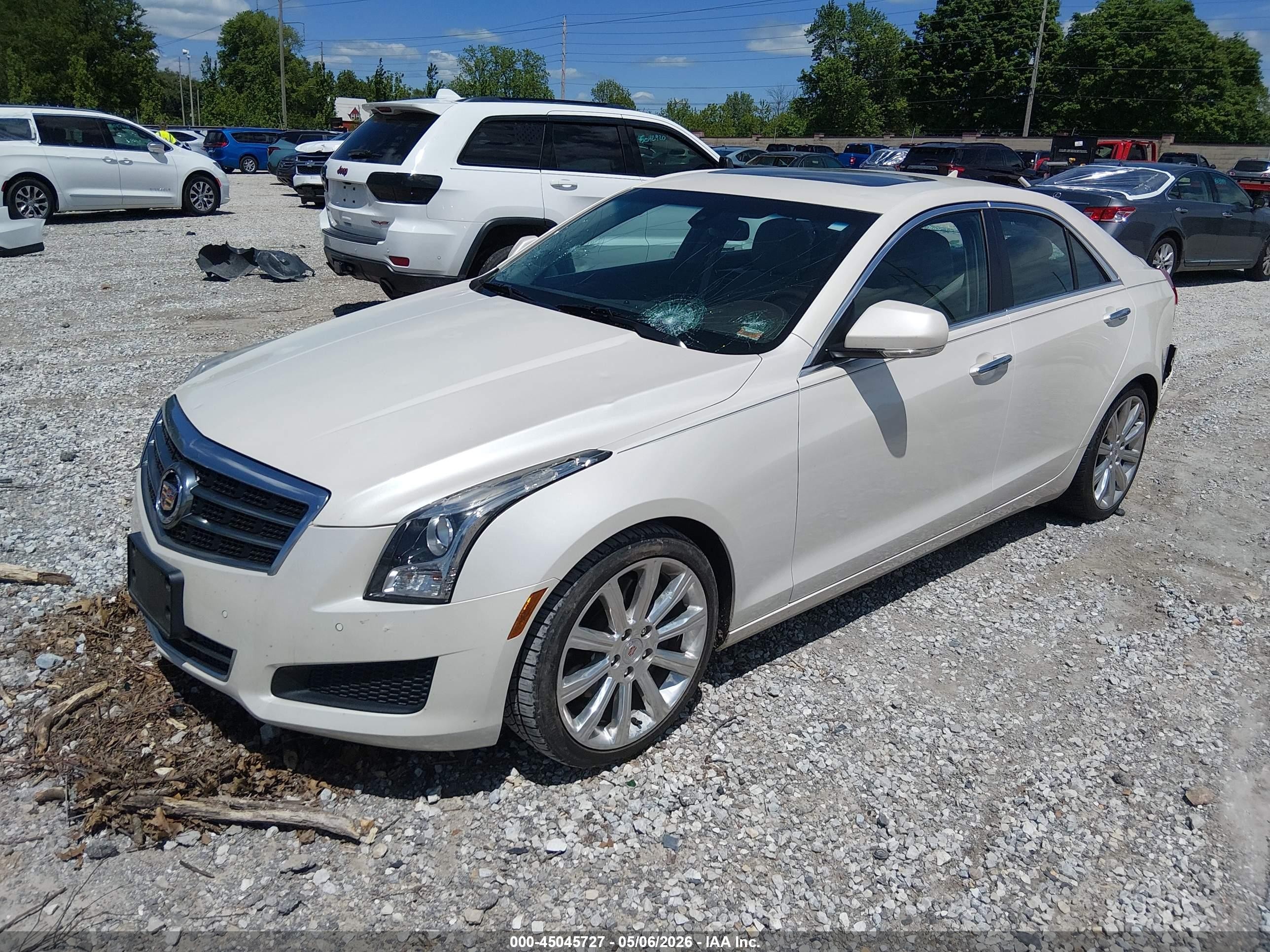 2013 Cadillac Ats Luxury White vin: 1G6AB5RA8D0177735