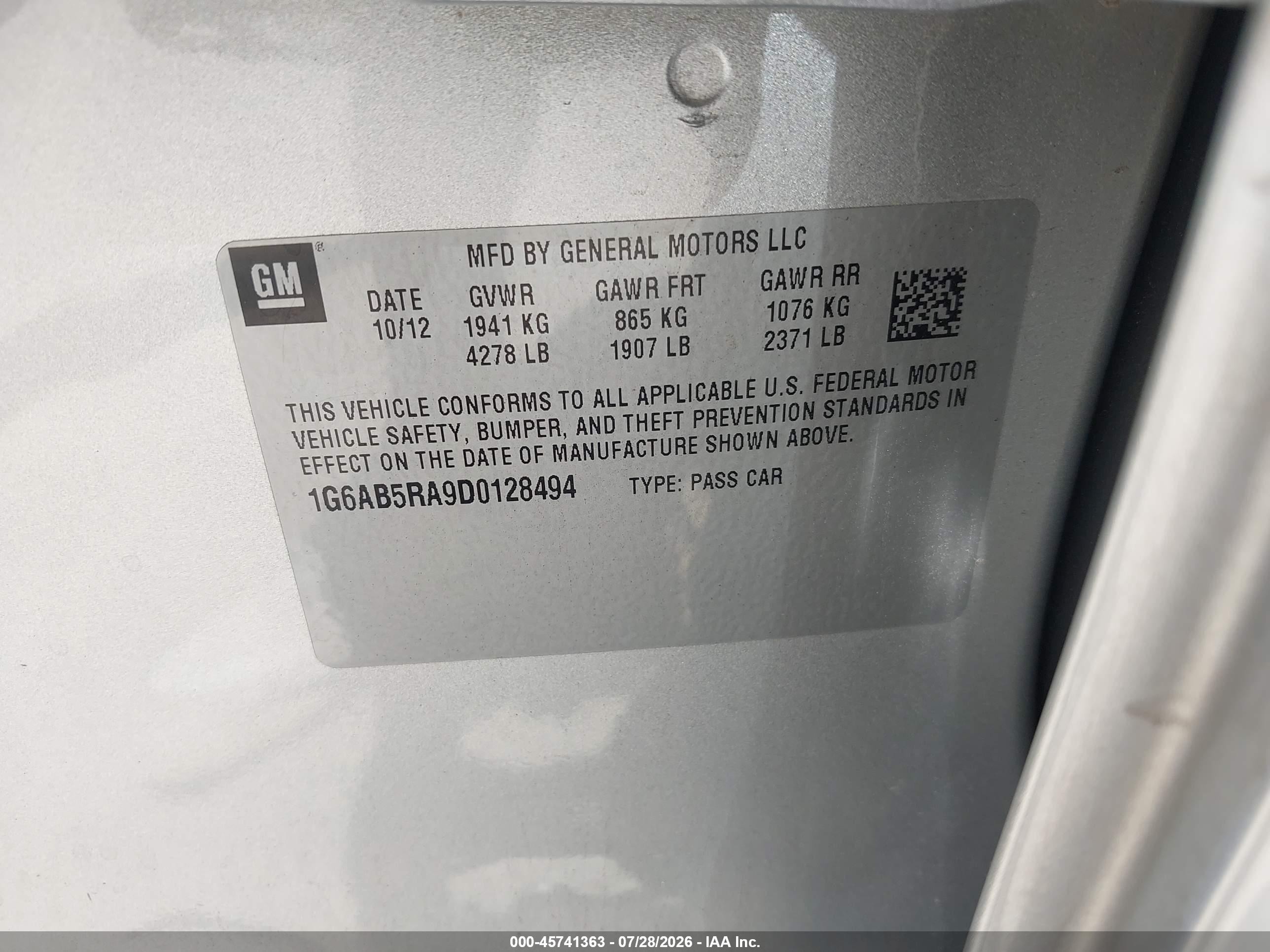 2013 Cadillac Ats Luxury Silver vin: 1G6AB5RA9D0128494