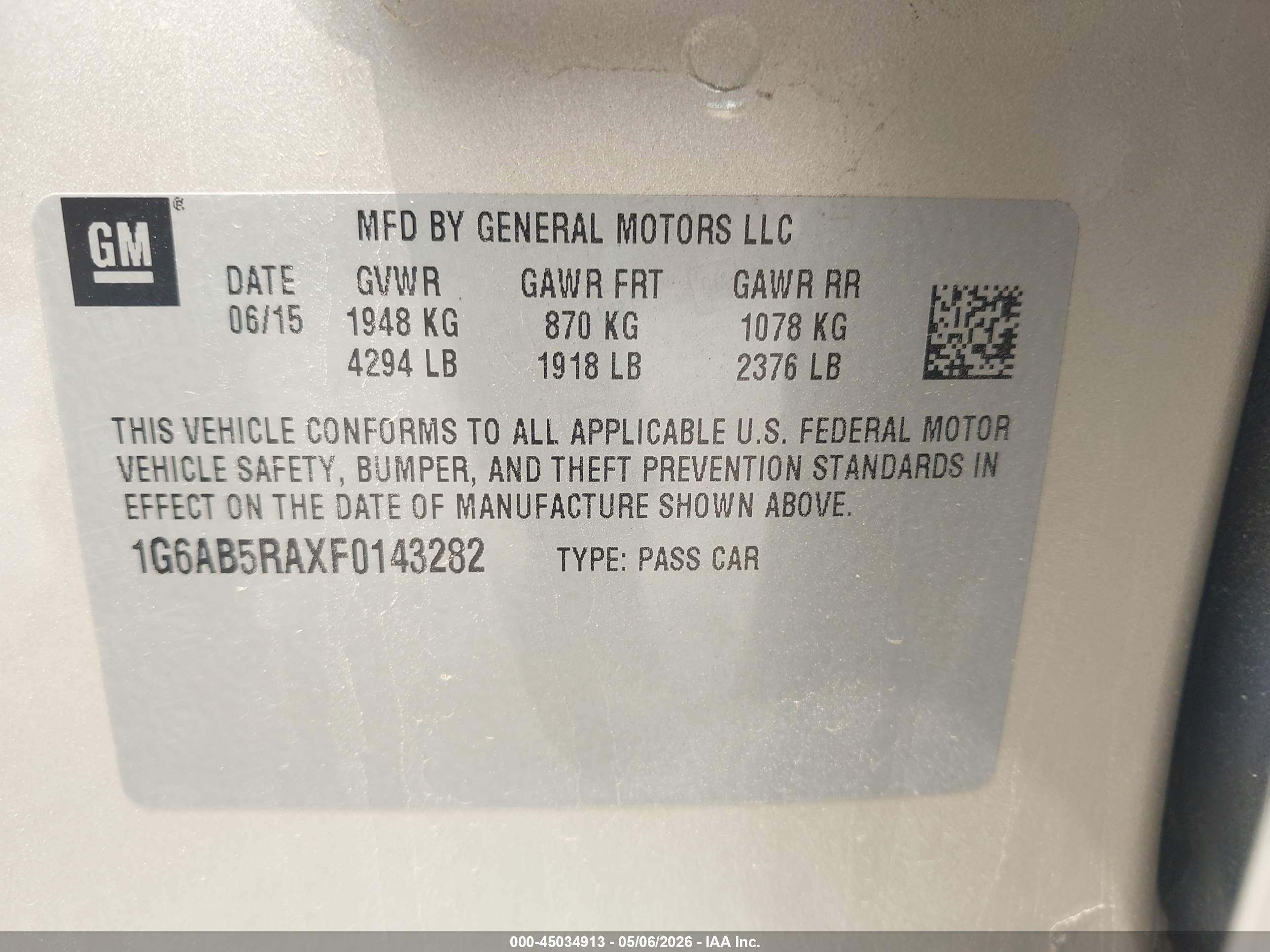 2015 Cadillac Ats Luxury Gold vin: 1G6AB5RAXF0143282