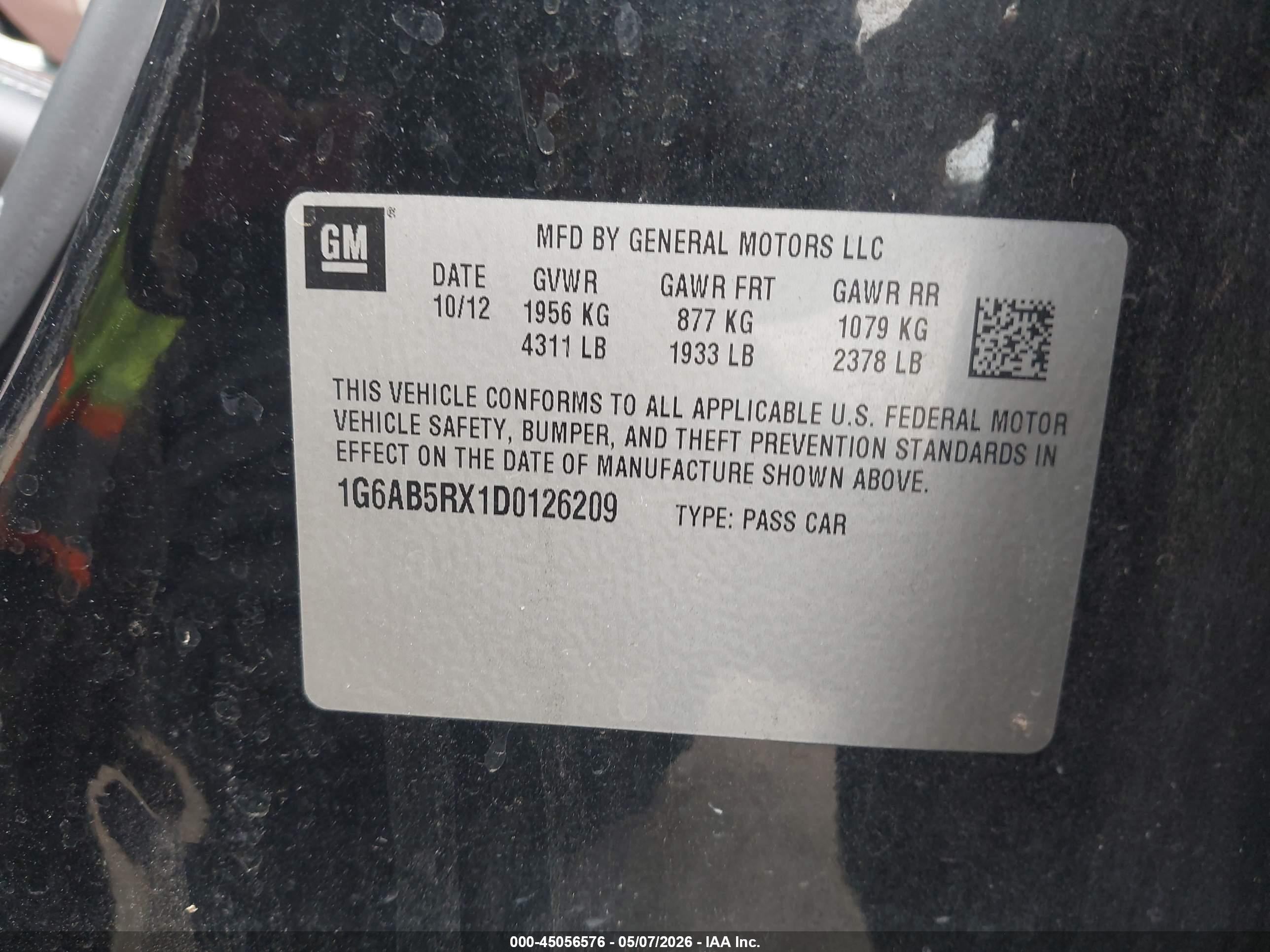 2013 Cadillac Ats Luxury Black vin: 1G6AB5RX1D0126209