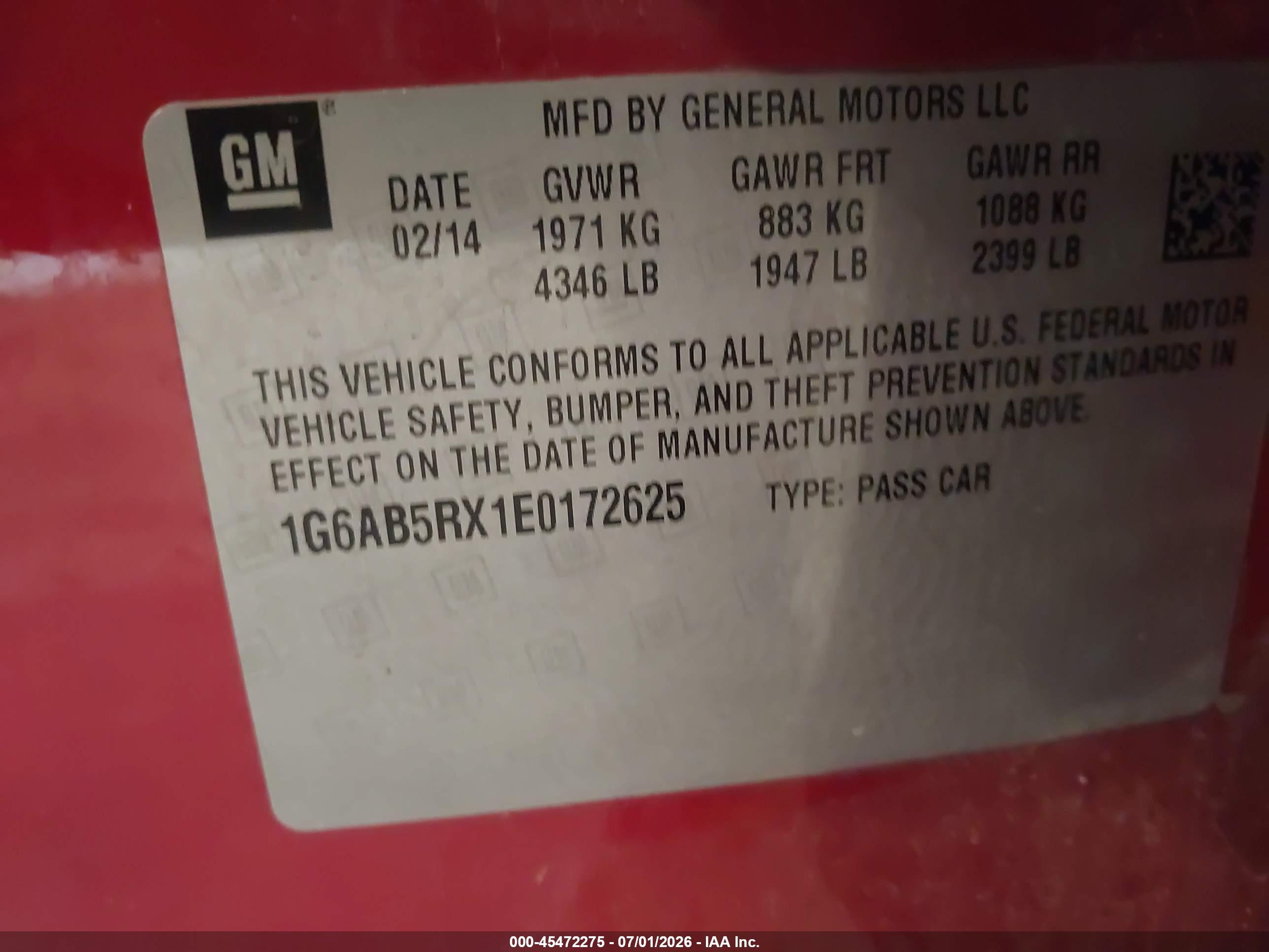 2014 Cadillac Ats Luxury Red vin: 1G6AB5RX1E0172625
