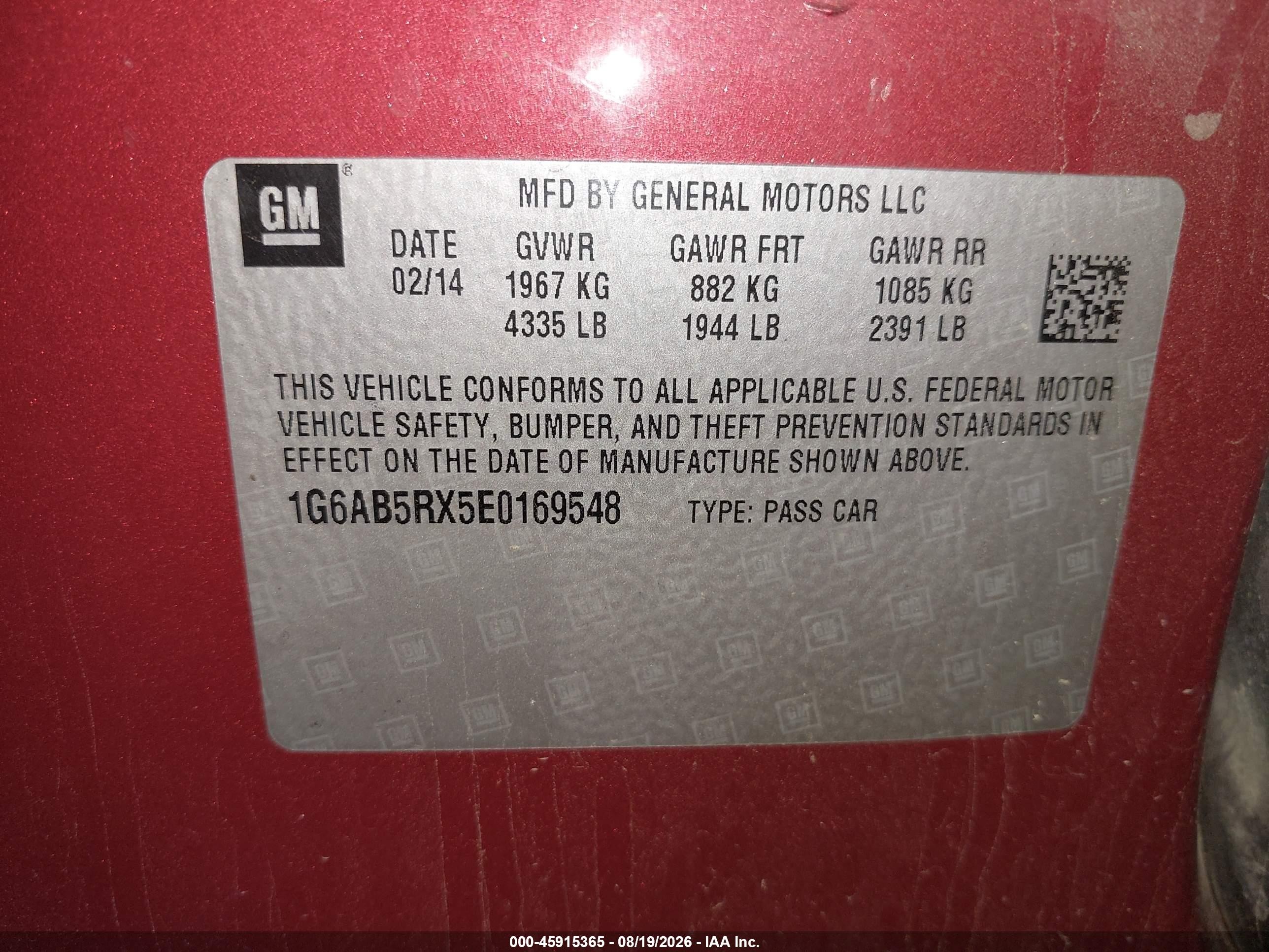 2014 Cadillac Ats Luxury Red vin: 1G6AB5RX5E0169548