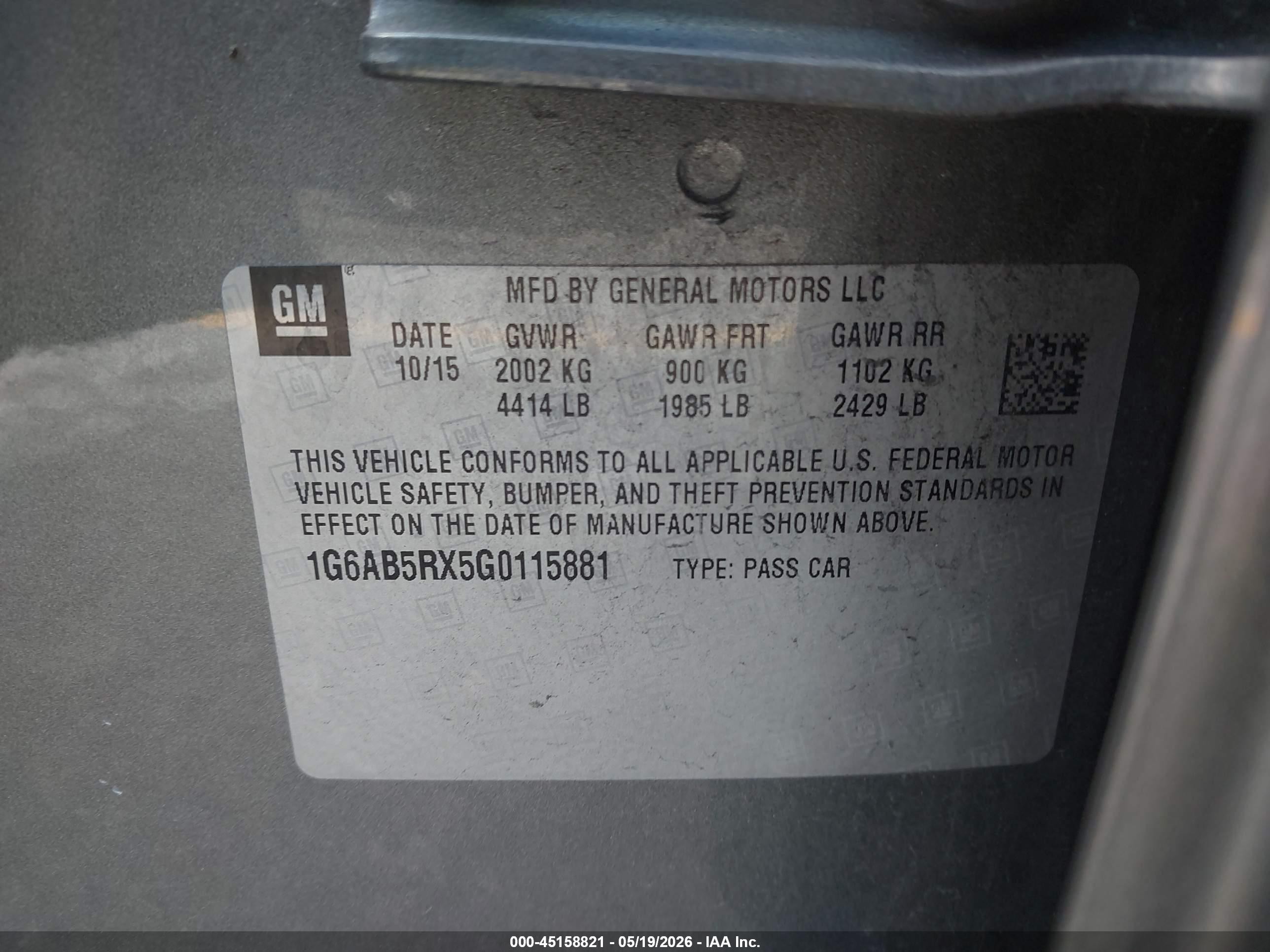2016 Cadillac Ats Luxury Collection Серый vin: 1G6AB5RX5G0115881