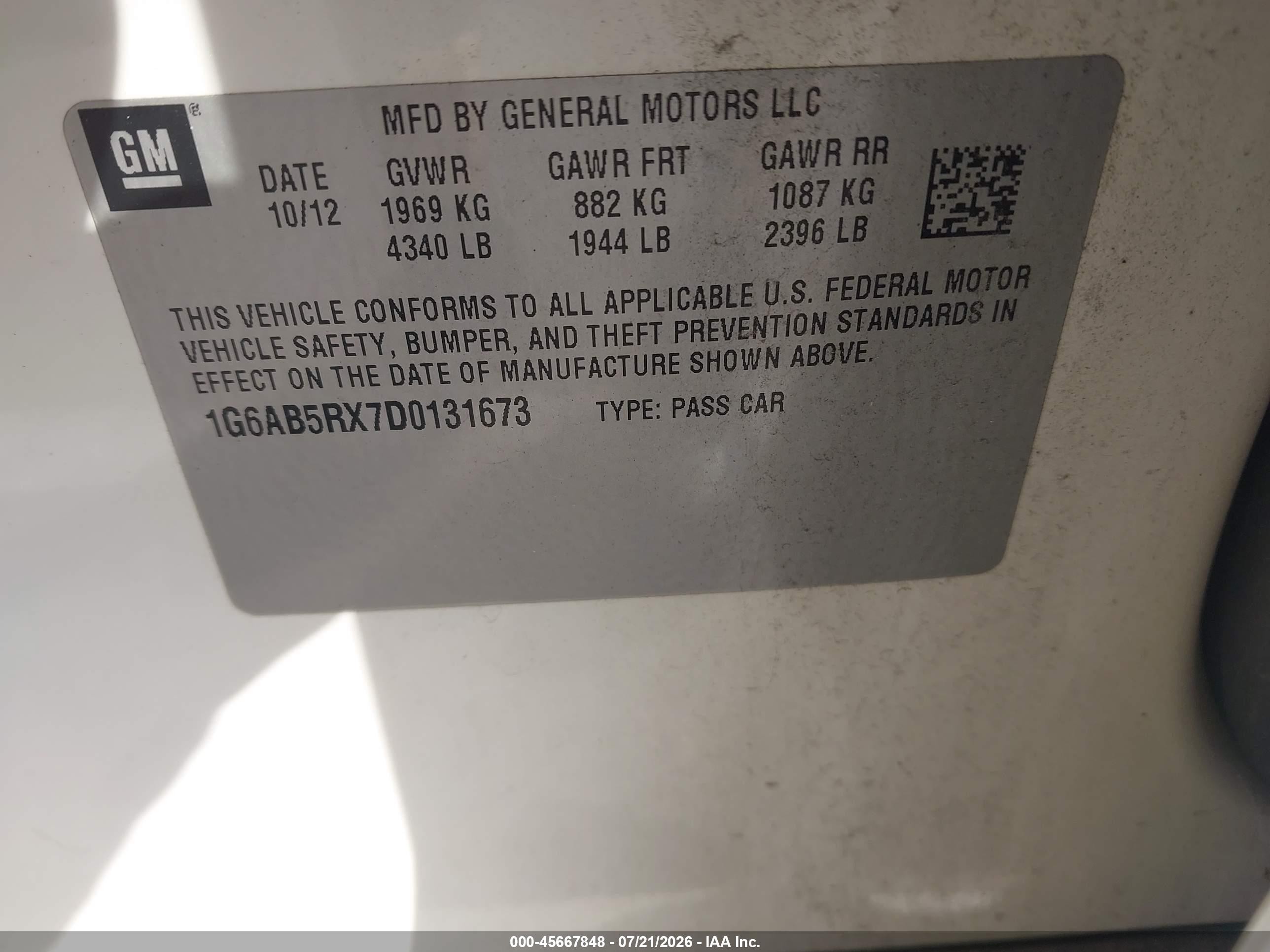 2013 Cadillac Ats Luxury Cream vin: 1G6AB5RX7D0131673