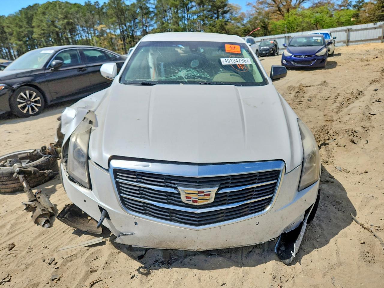 2015 Cadillac Ats Luxury Белый vin: 1G6AB5RX7F0105495