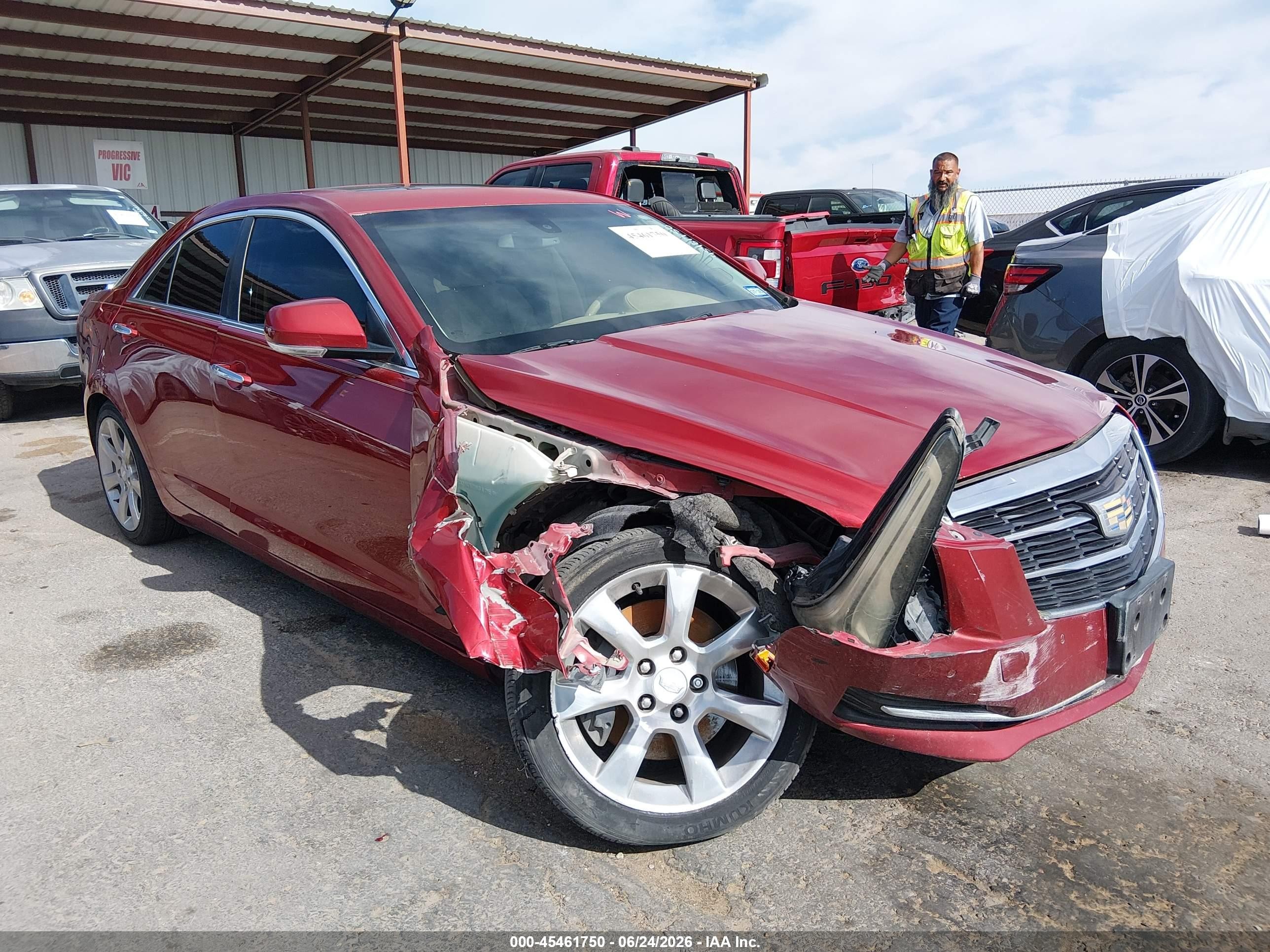 2015 Cadillac Ats Luxury Red vin: 1G6AB5RXXF0122517