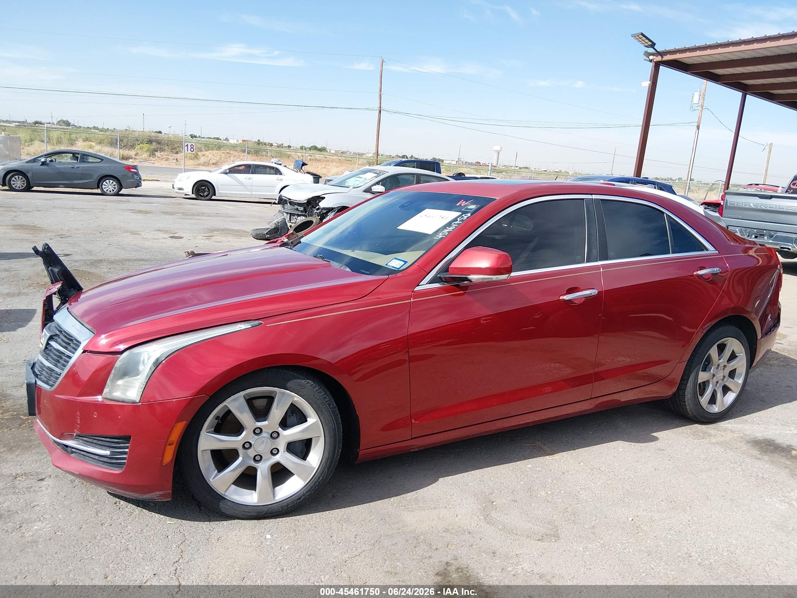 2015 Cadillac Ats Luxury Red vin: 1G6AB5RXXF0122517