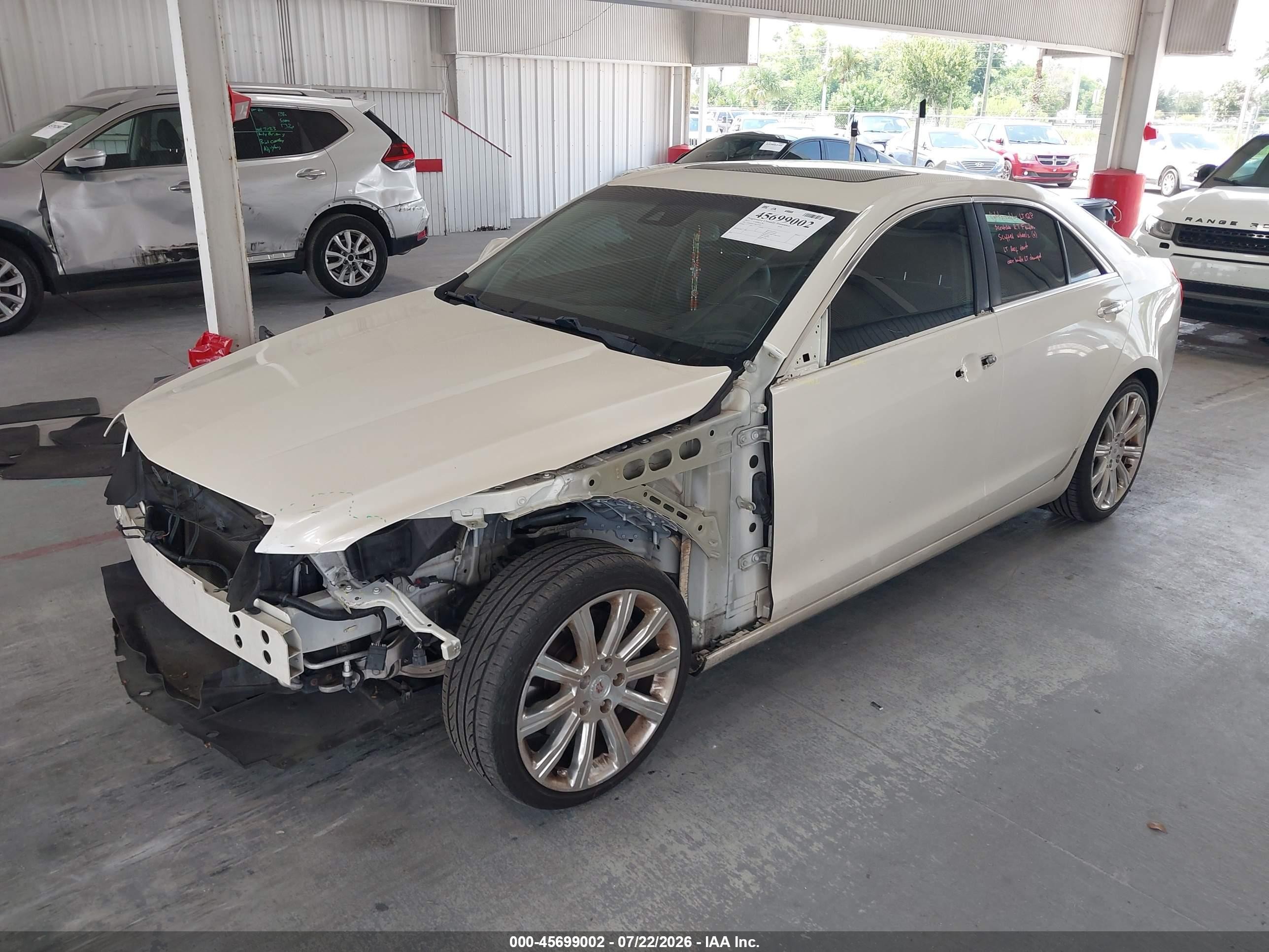 2013 Cadillac Ats Luxury White vin: 1G6AB5SX7D0125690