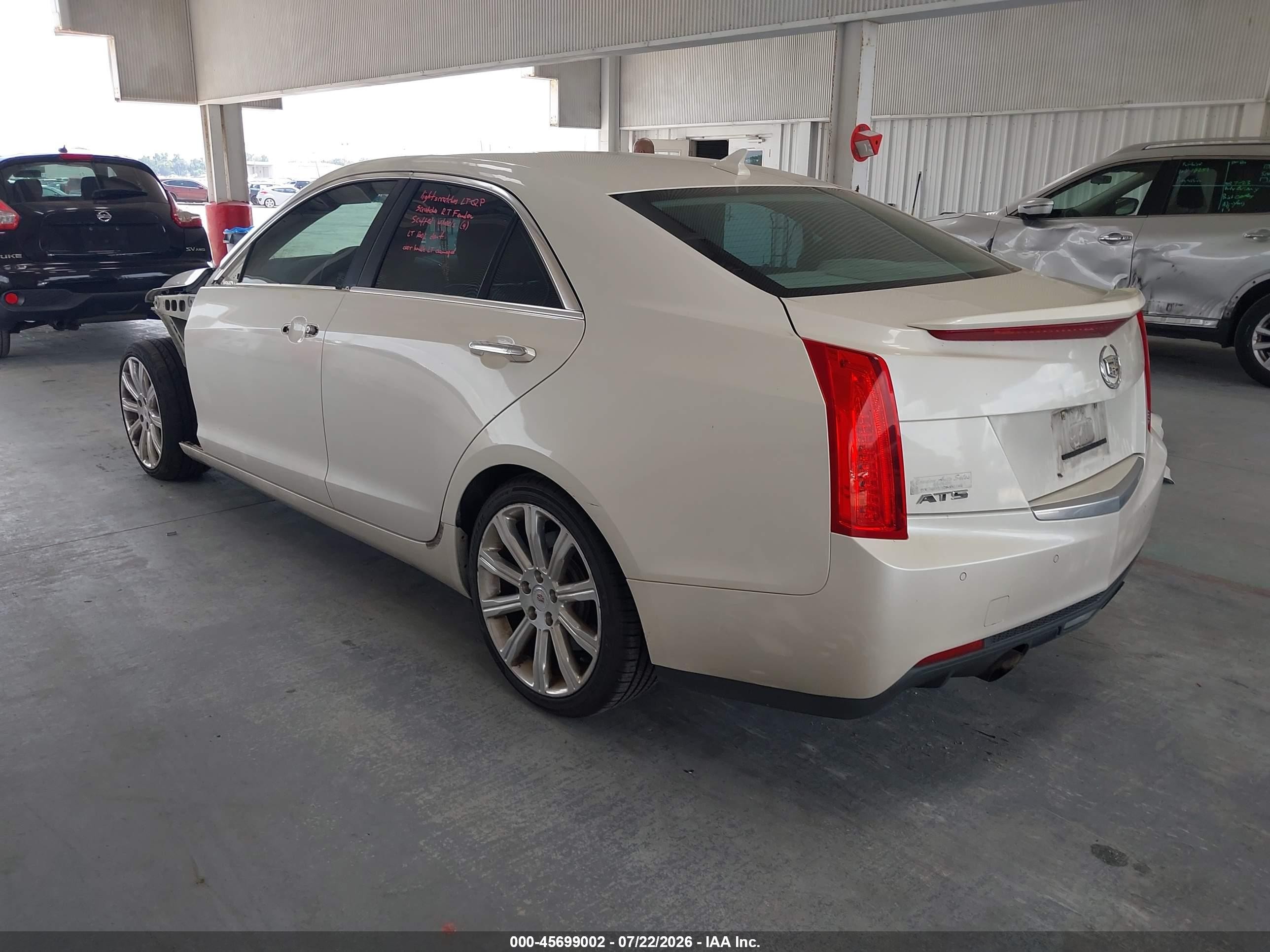 2013 Cadillac Ats Luxury White vin: 1G6AB5SX7D0125690