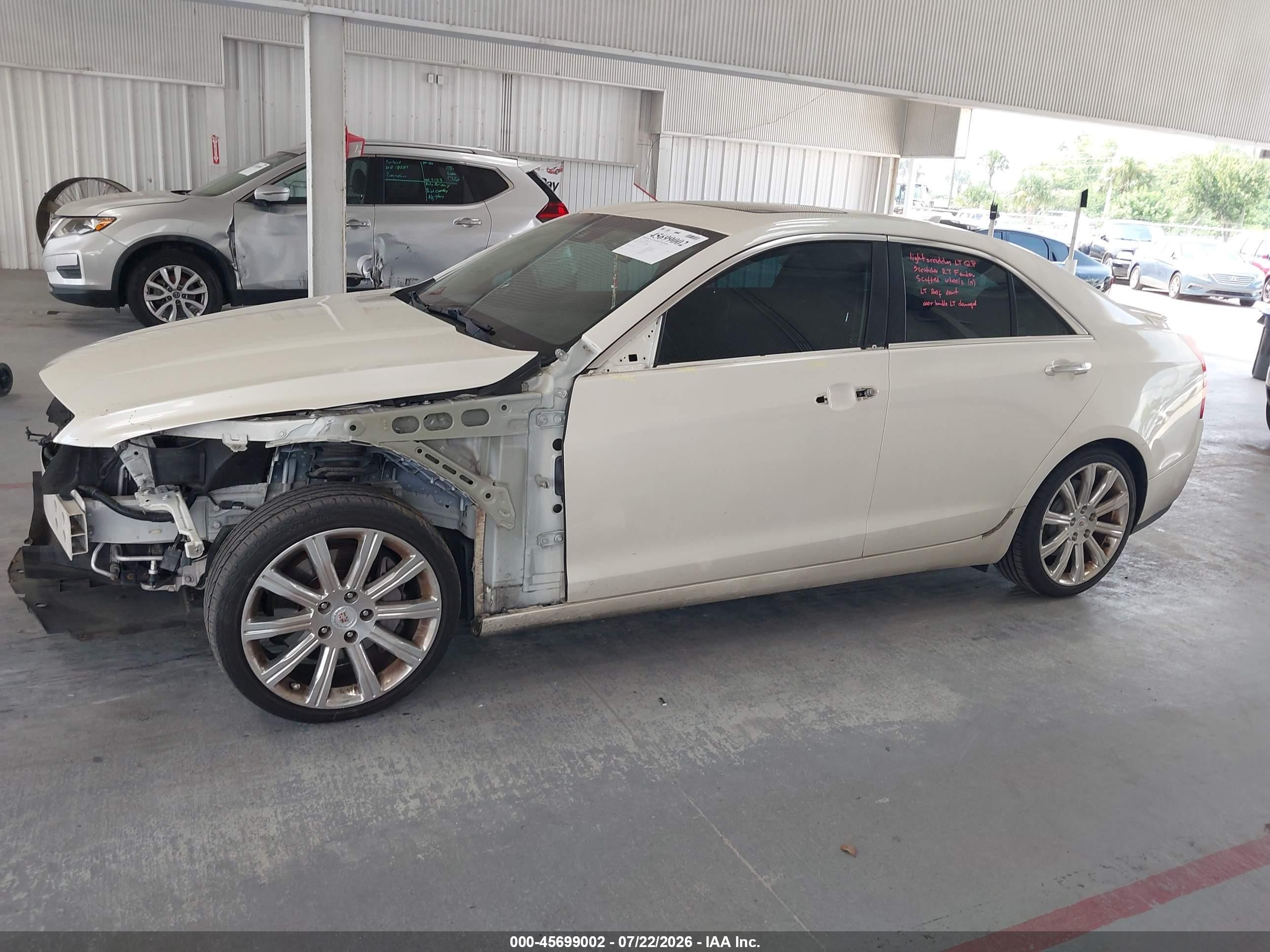 2013 Cadillac Ats Luxury White vin: 1G6AB5SX7D0125690