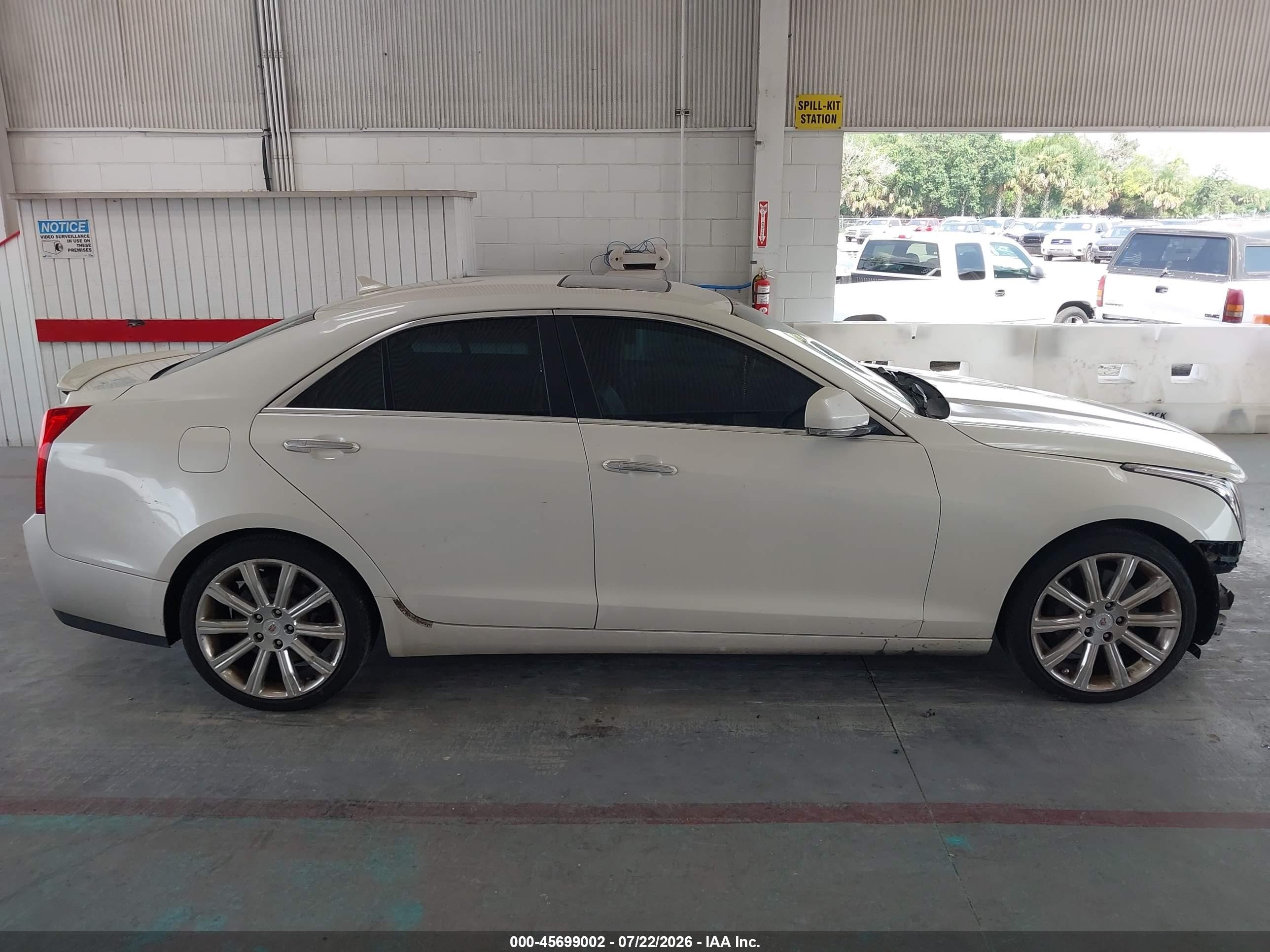 2013 Cadillac Ats Luxury White vin: 1G6AB5SX7D0125690