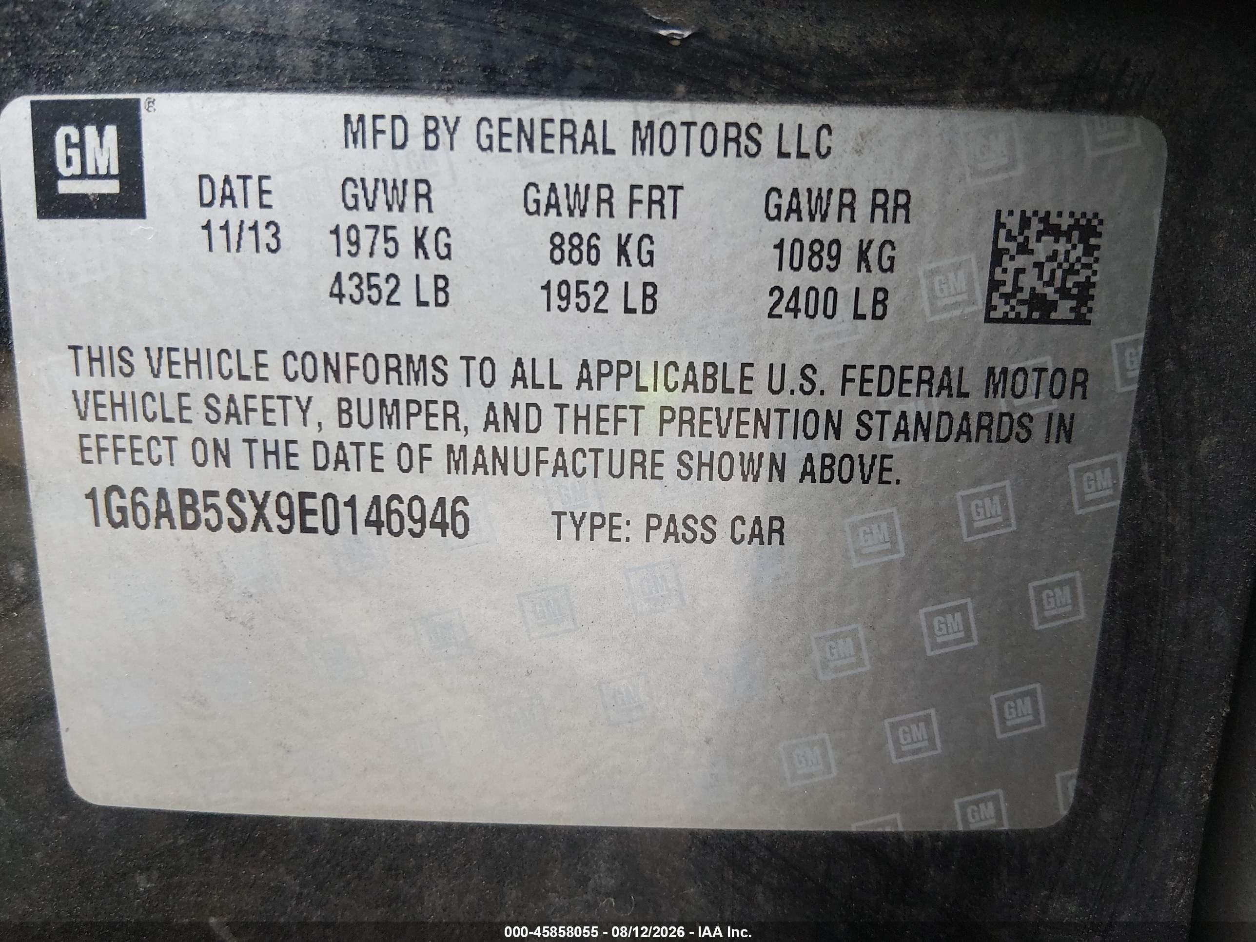 2014 Cadillac Ats Luxury Black vin: 1G6AB5SX9E0146946