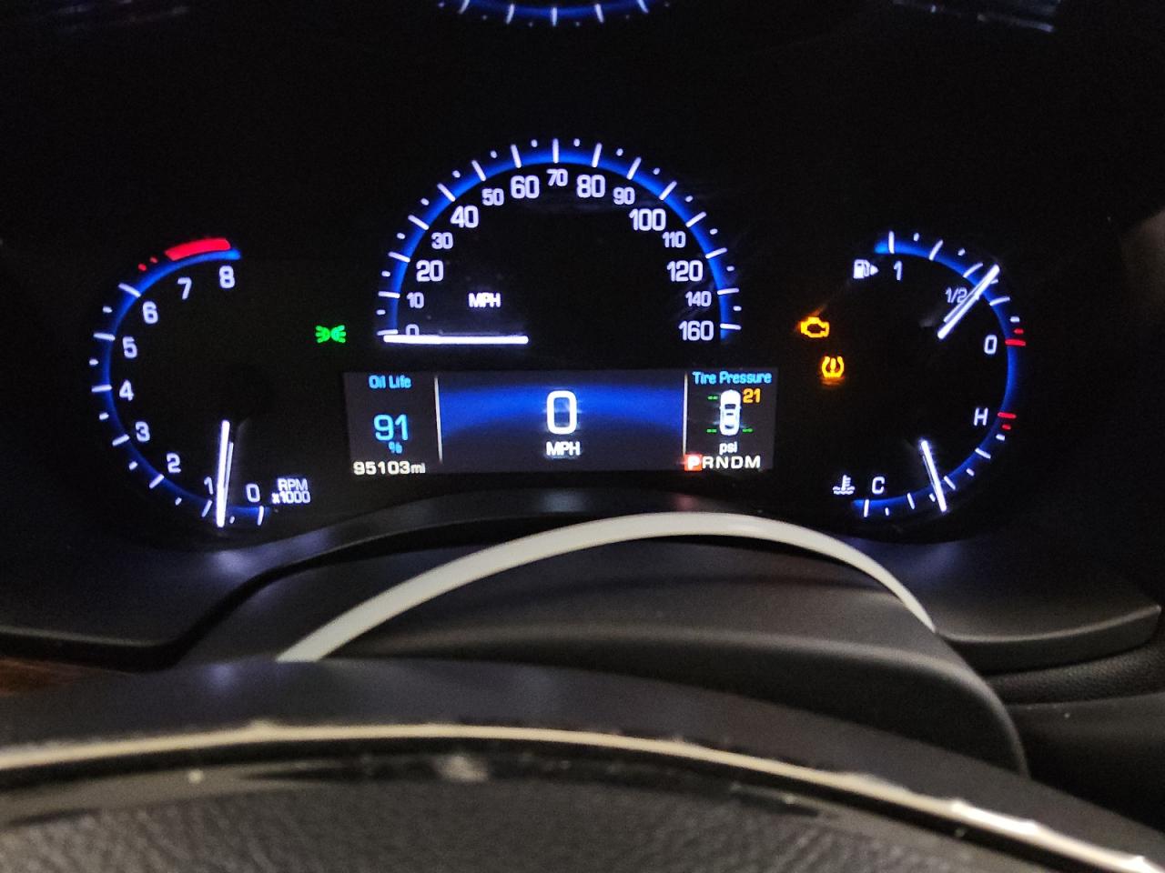 2015 Cadillac Ats Performance White vin: 1G6AC1R37F0125703 Damage: Warning Light - Engine, On, Unacceptable