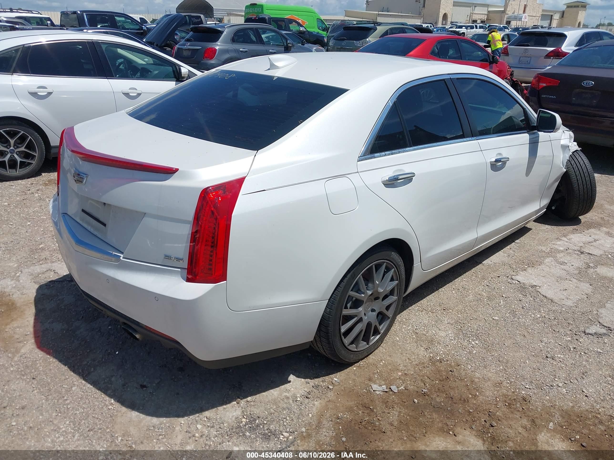 2015 Cadillac Ats Performance White vin: 1G6AC5S37F0115027