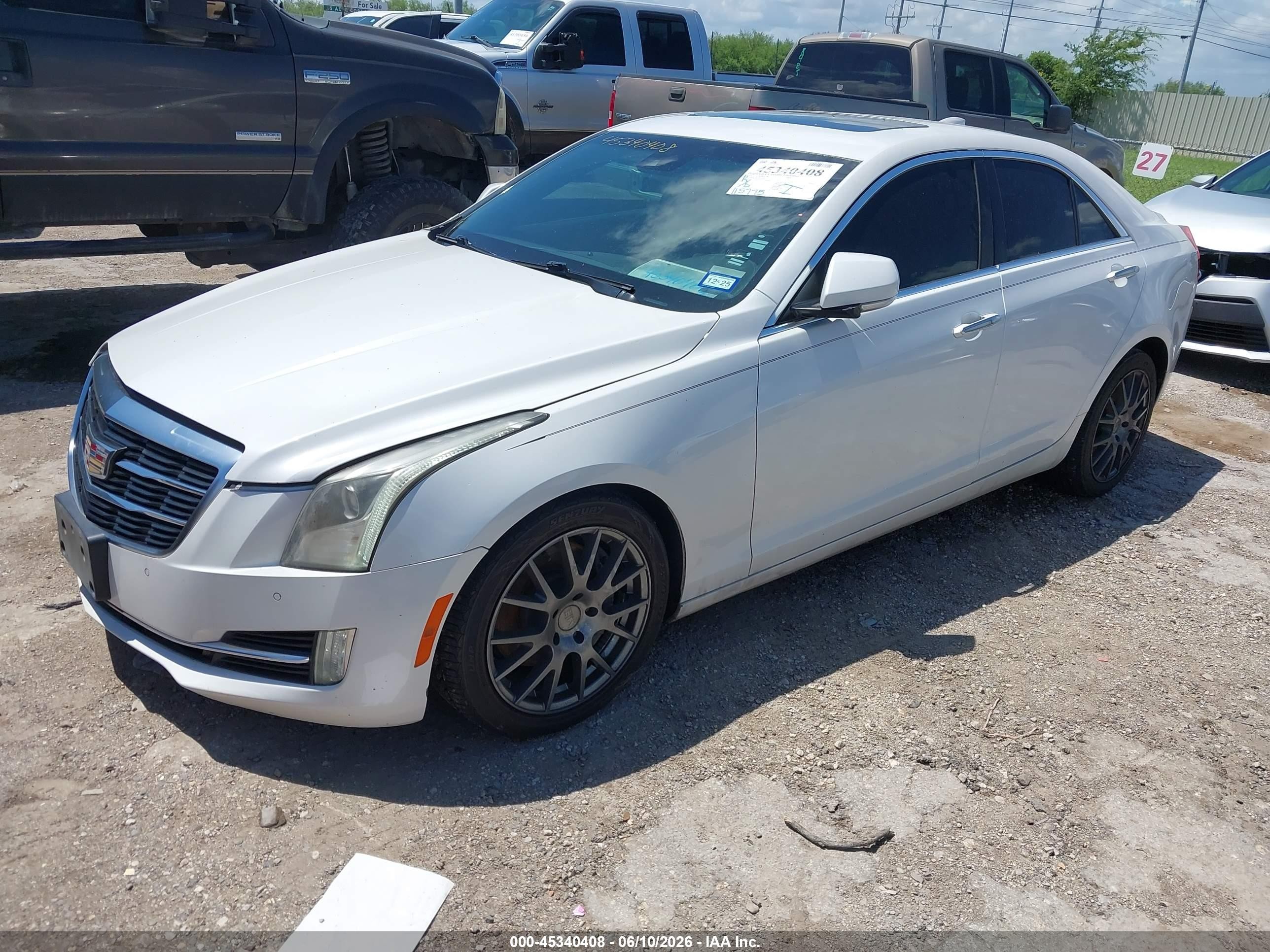 2015 Cadillac Ats Performance White vin: 1G6AC5S37F0115027