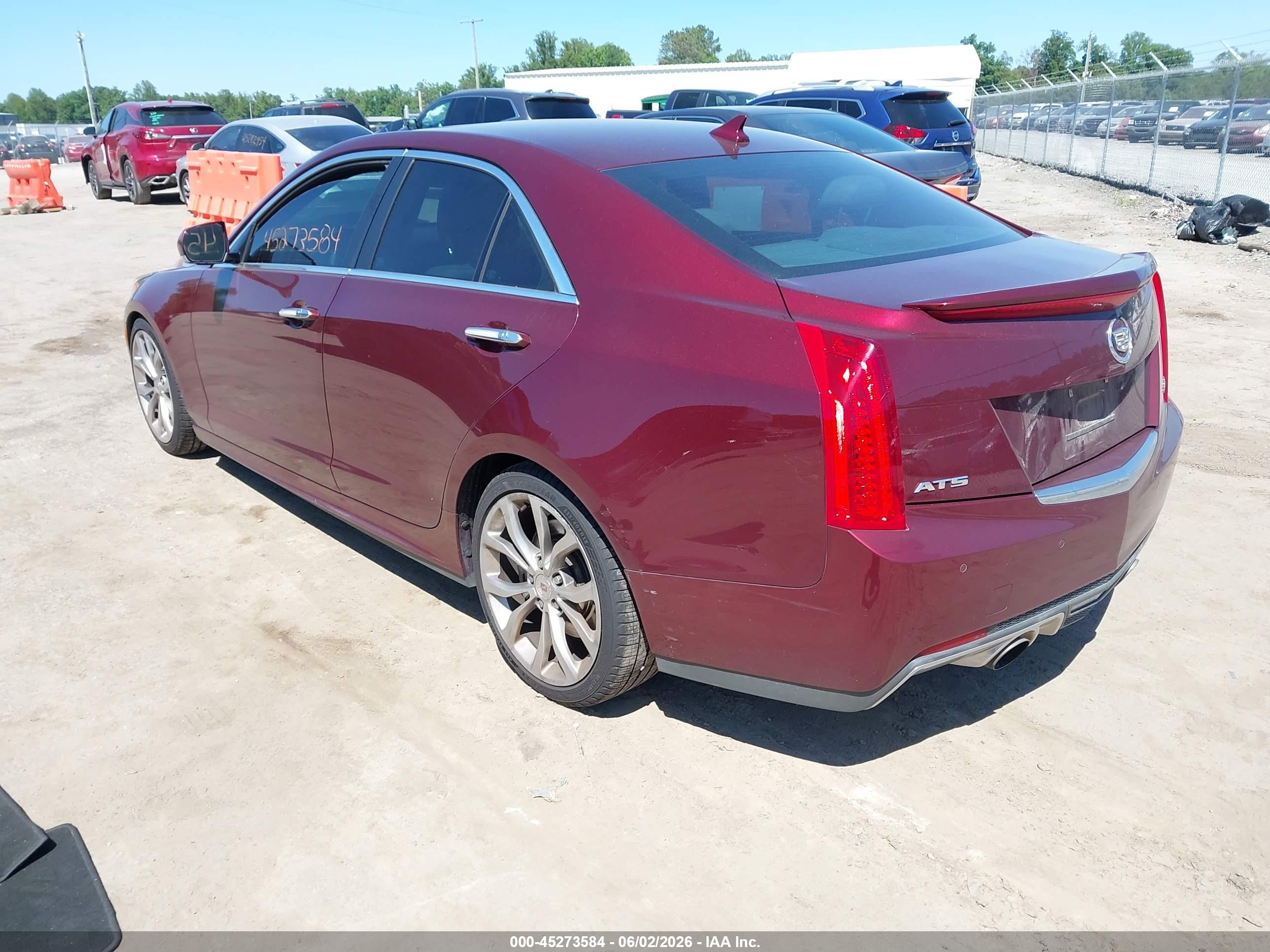 2014 Cadillac Ats Performance Burgundy vin: 1G6AC5SX6E0175365