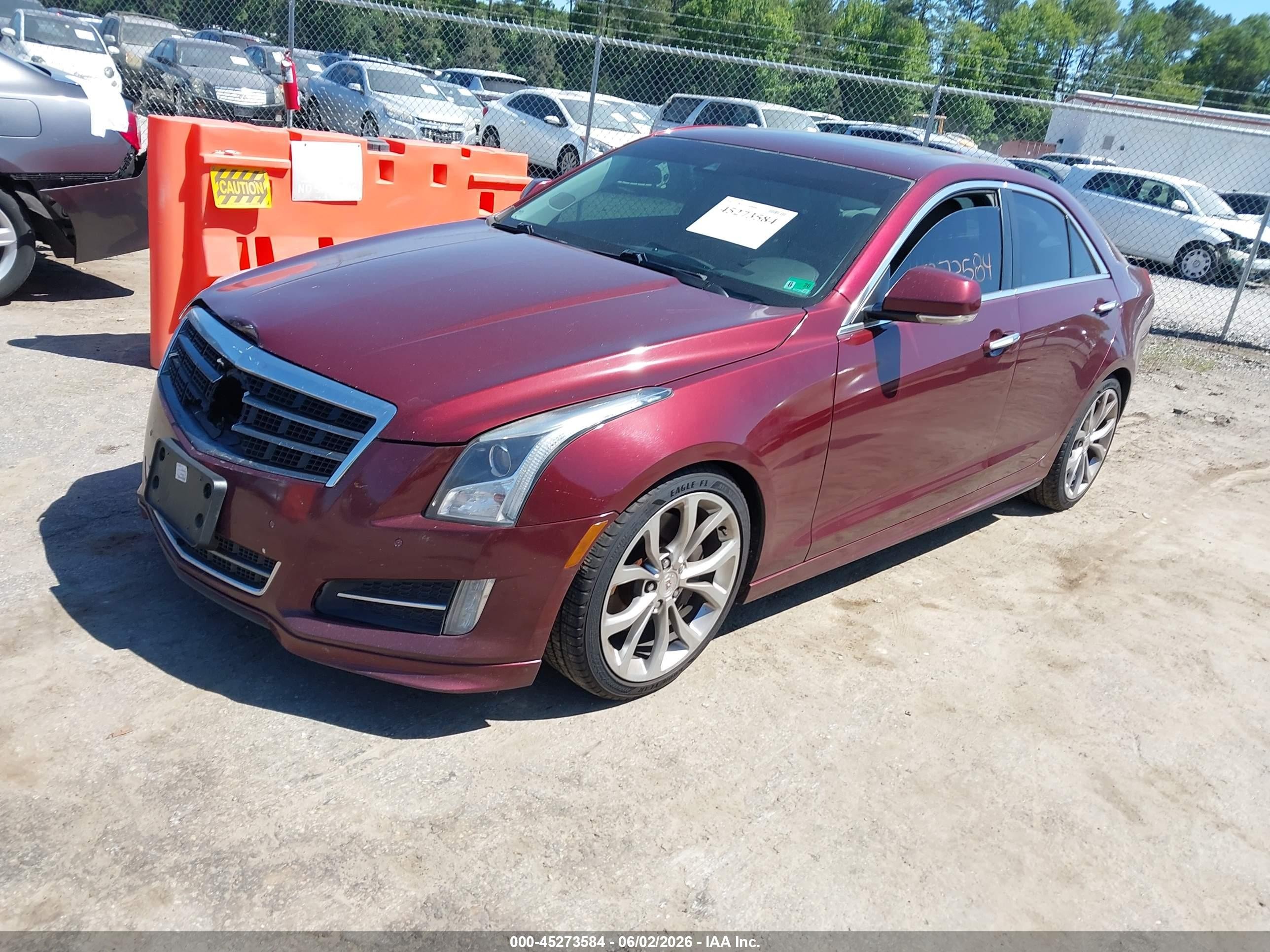2014 Cadillac Ats Performance Burgundy vin: 1G6AC5SX6E0175365