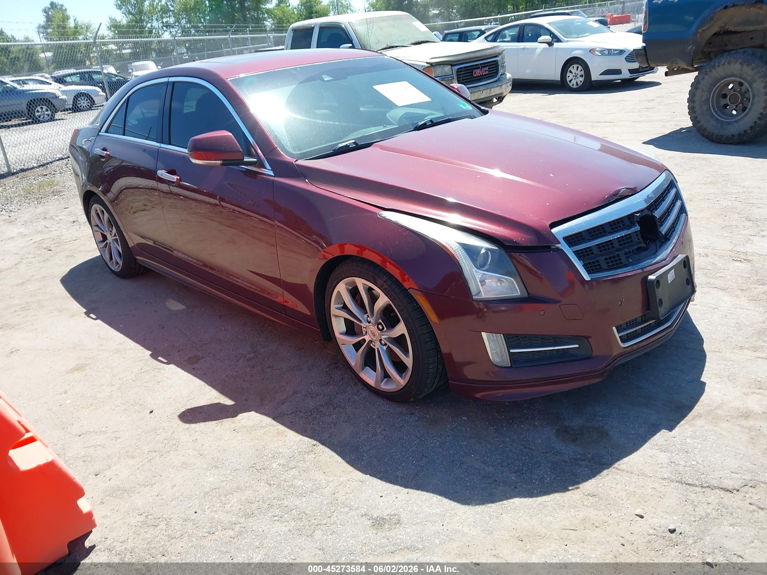 2014 Cadillac Ats Performance Burgundy vin: 1G6AC5SX6E0175365