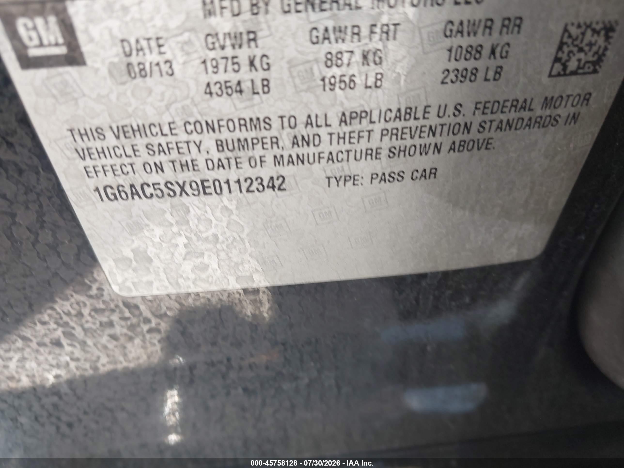 2014 Cadillac Ats Performance Black vin: 1G6AC5SX9E0112342