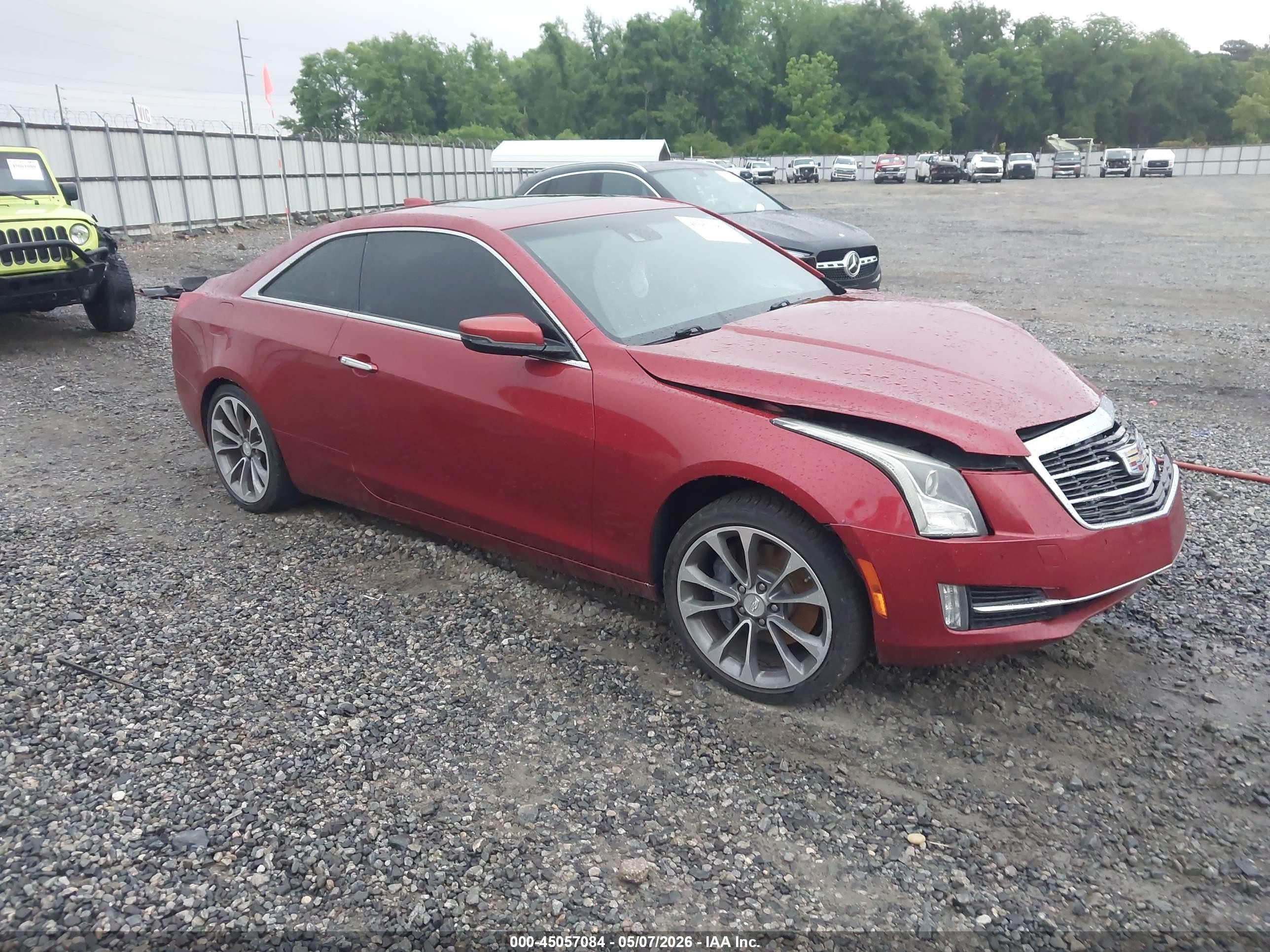 2015 Cadillac Ats Premium Maroon vin: 1G6AE1RX8F0113587