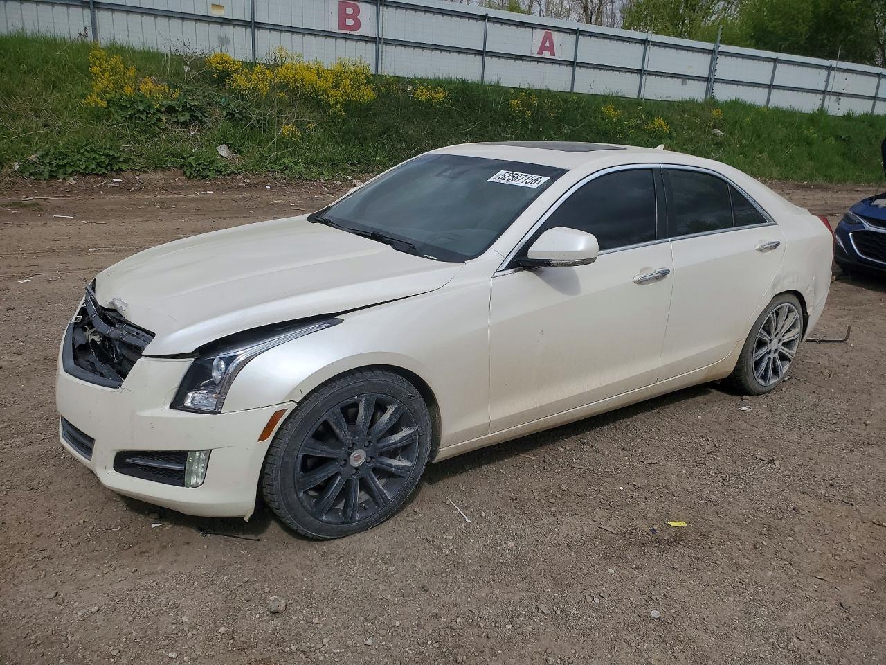 2013 Cadillac Ats Premium White vin: 1G6AE5S38D0118090