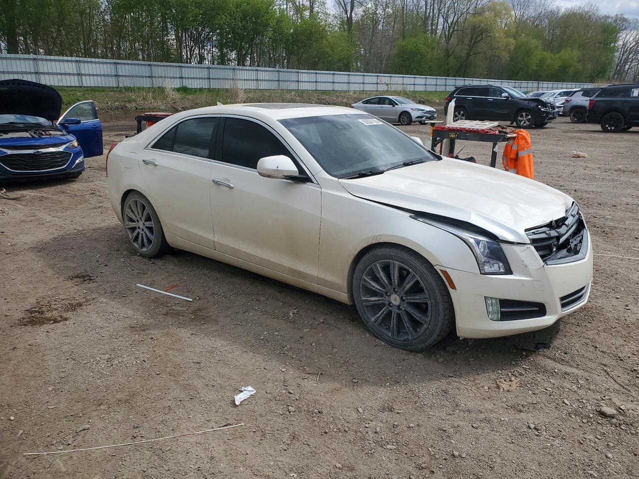 2013 Cadillac Ats Premium White vin: 1G6AE5S38D0118090