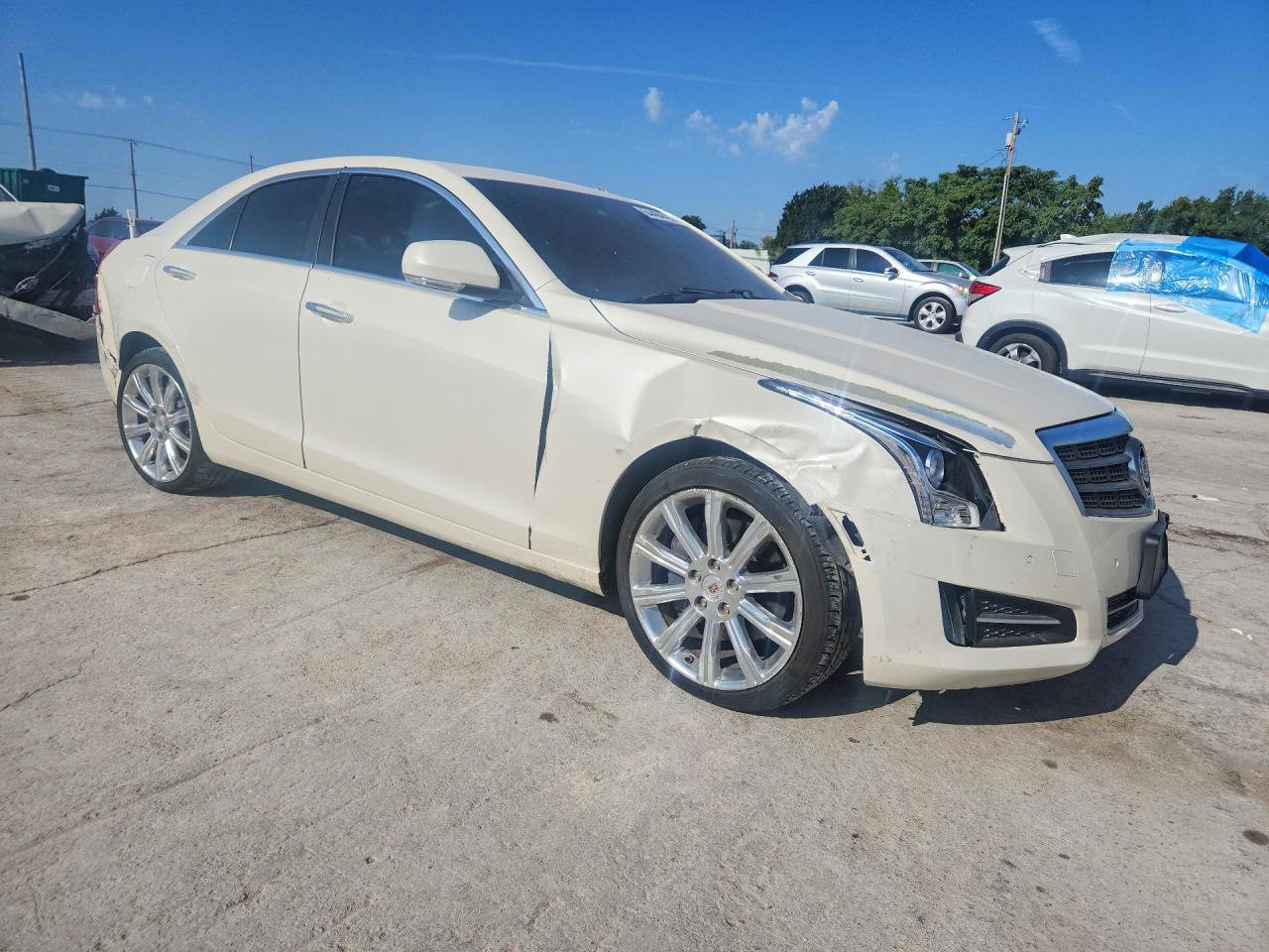 2013 Cadillac Ats Premium Белый vin: 1G6AE5SX1D0126356