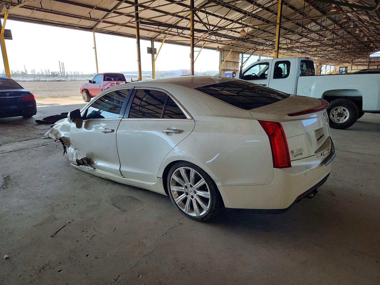 2014 Cadillac Ats Premium White vin: 1G6AE5SX8E0123696