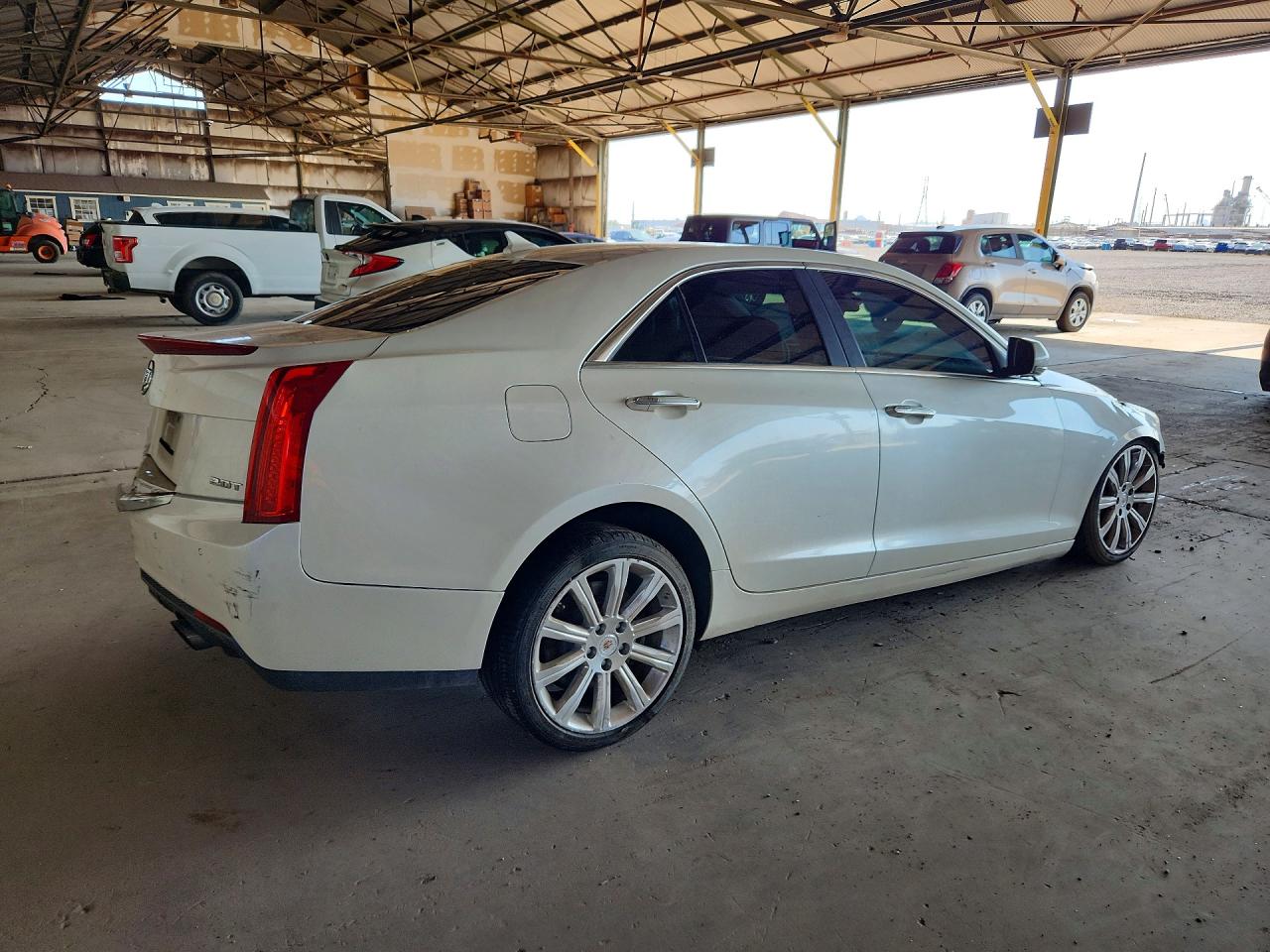 2014 Cadillac Ats Premium White vin: 1G6AE5SX8E0123696