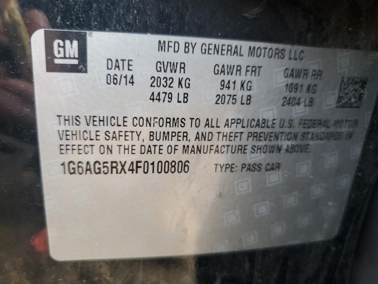 2015 Cadillac Ats Black vin: 1G6AG5RX4F0100806