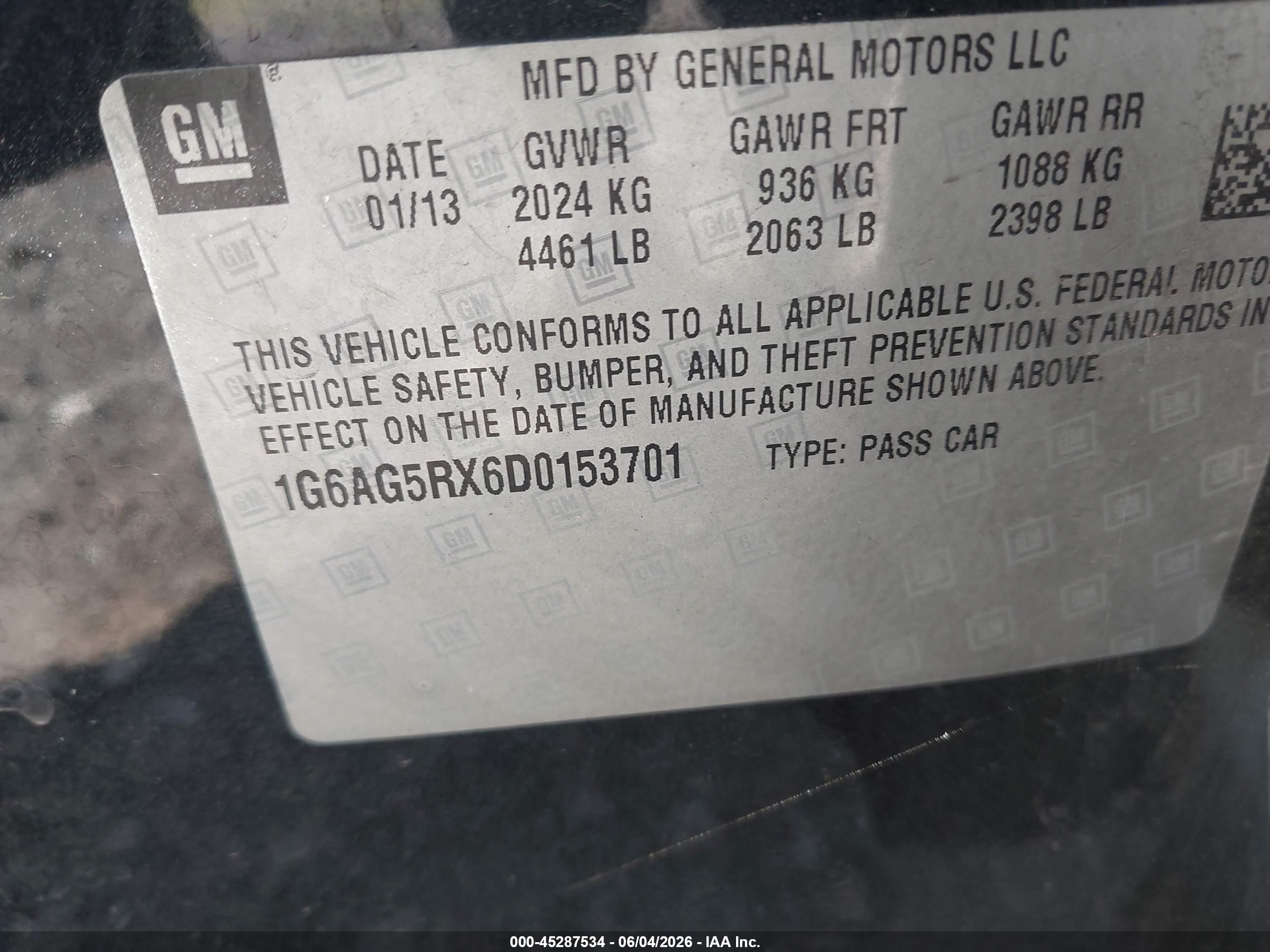 2013 Cadillac Ats Standard Black vin: 1G6AG5RX6D0153701