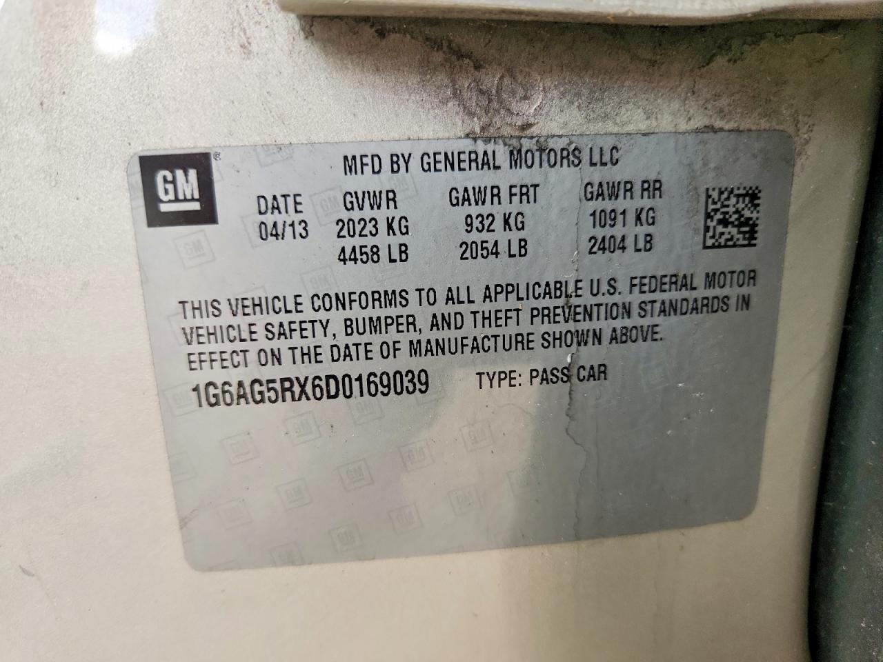 2013 Cadillac Ats Gold vin: 1G6AG5RX6D0169039
