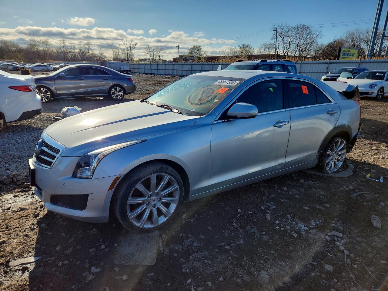 2014 Cadillac Ats Luxury Серебряный vin: 1G6AH5R38E0185934