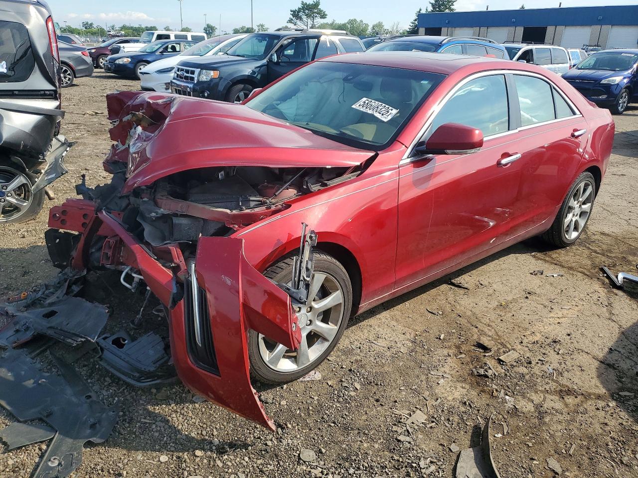 2015 Cadillac Ats Luxury Red vin: 1G6AH5RX1F0107287