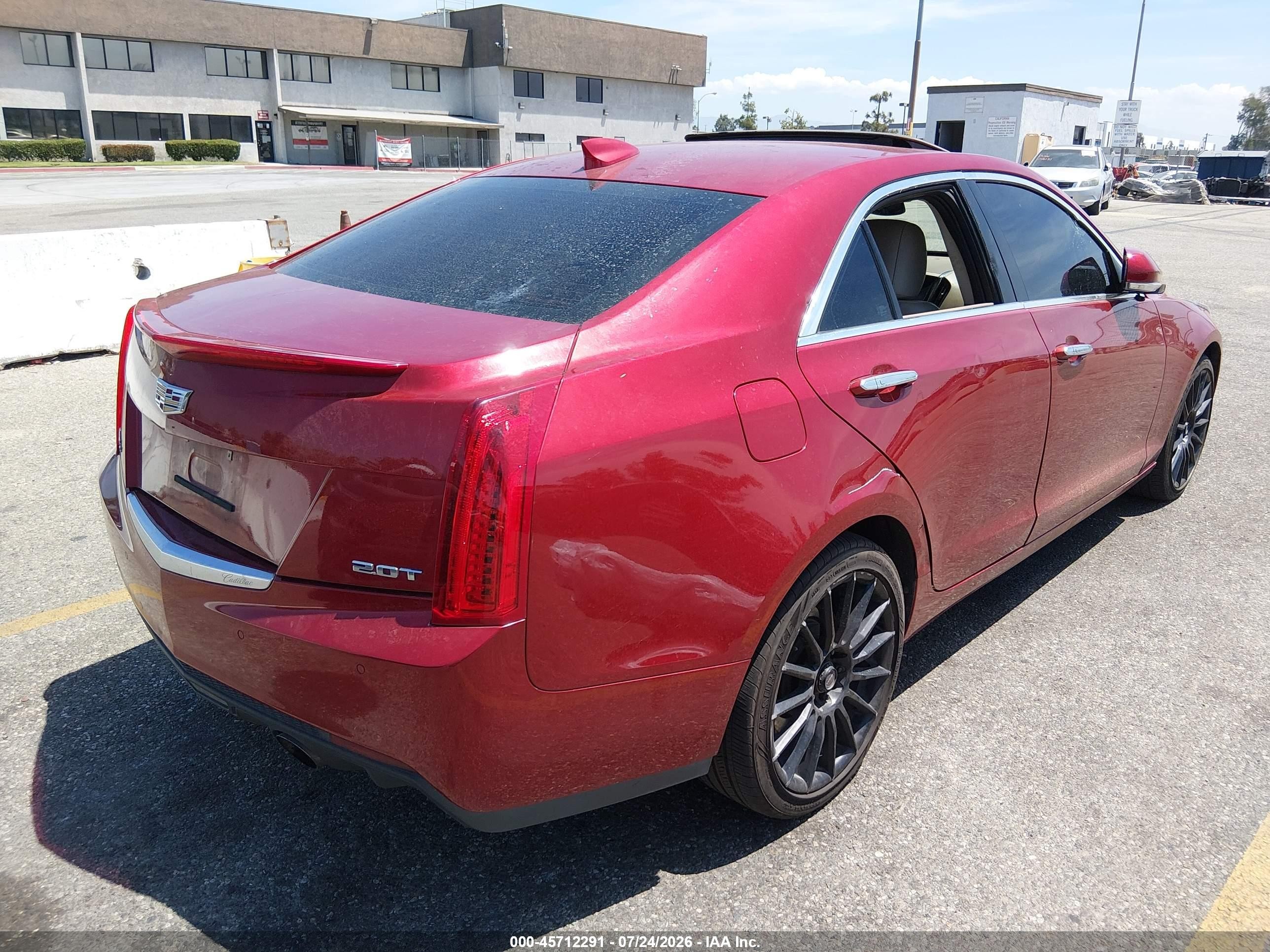 2015 Cadillac Ats Luxury Red vin: 1G6AH5RX2F0115754