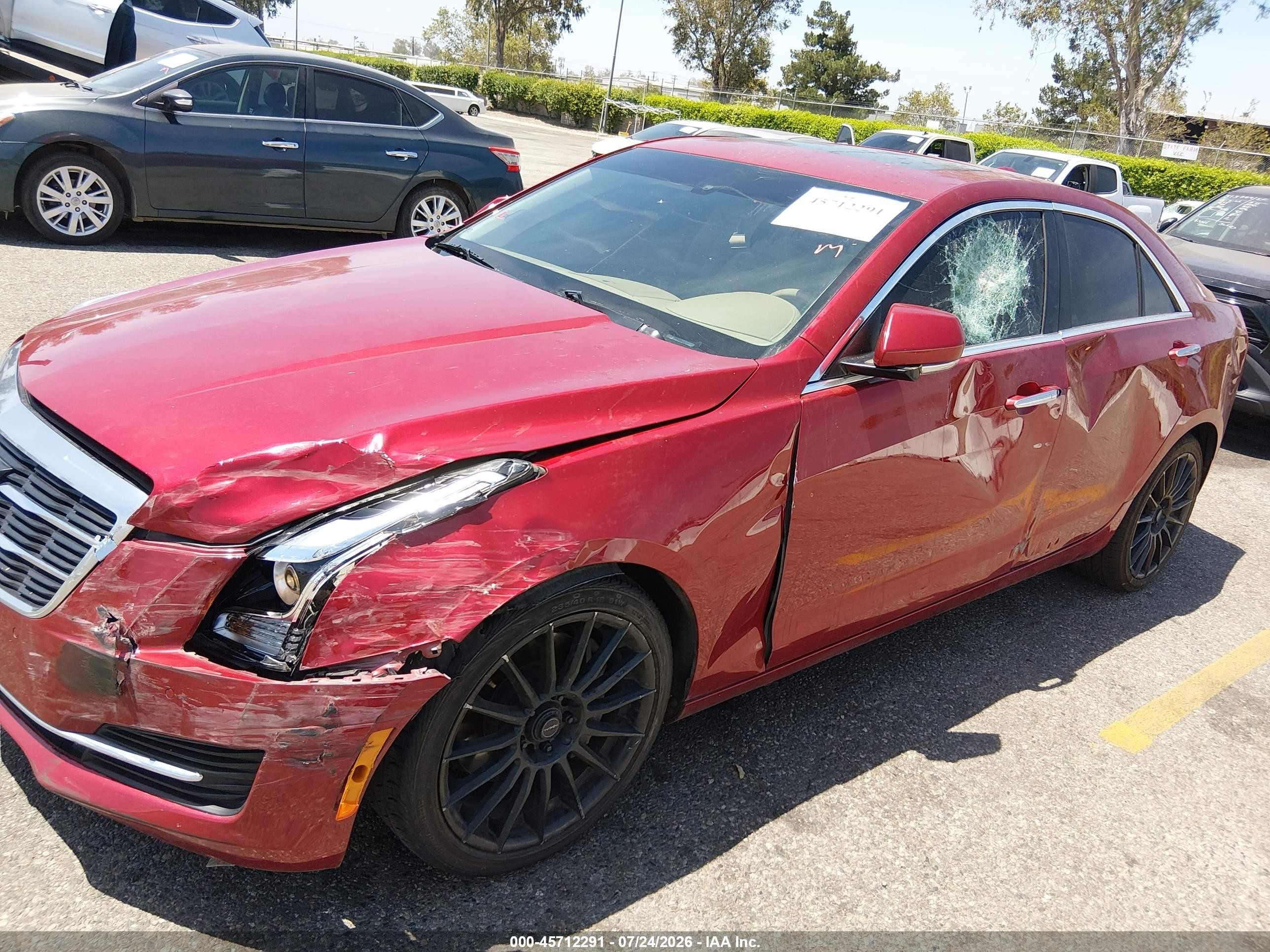2015 Cadillac Ats Luxury Red vin: 1G6AH5RX2F0115754
