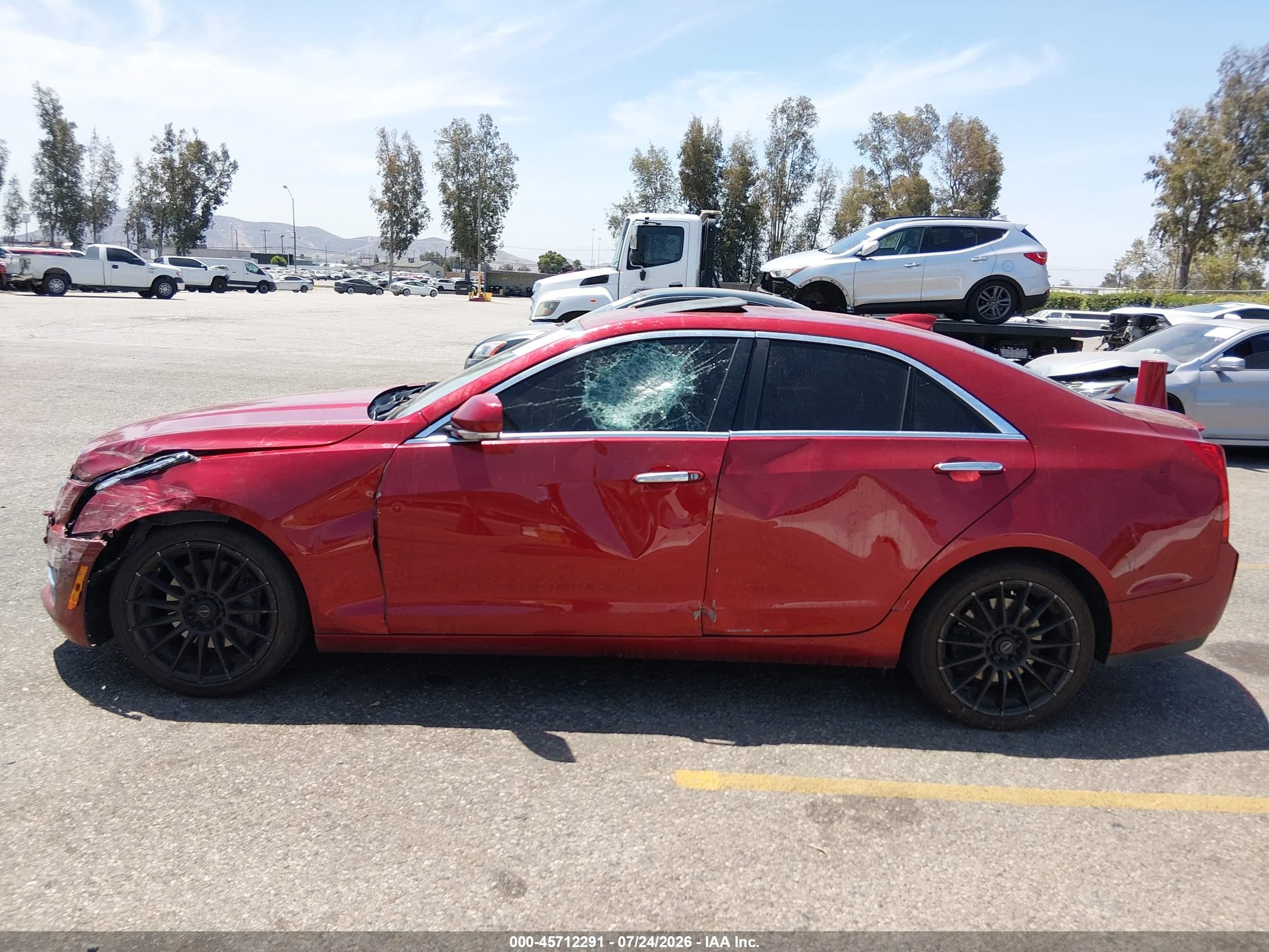 2015 Cadillac Ats Luxury Red vin: 1G6AH5RX2F0115754