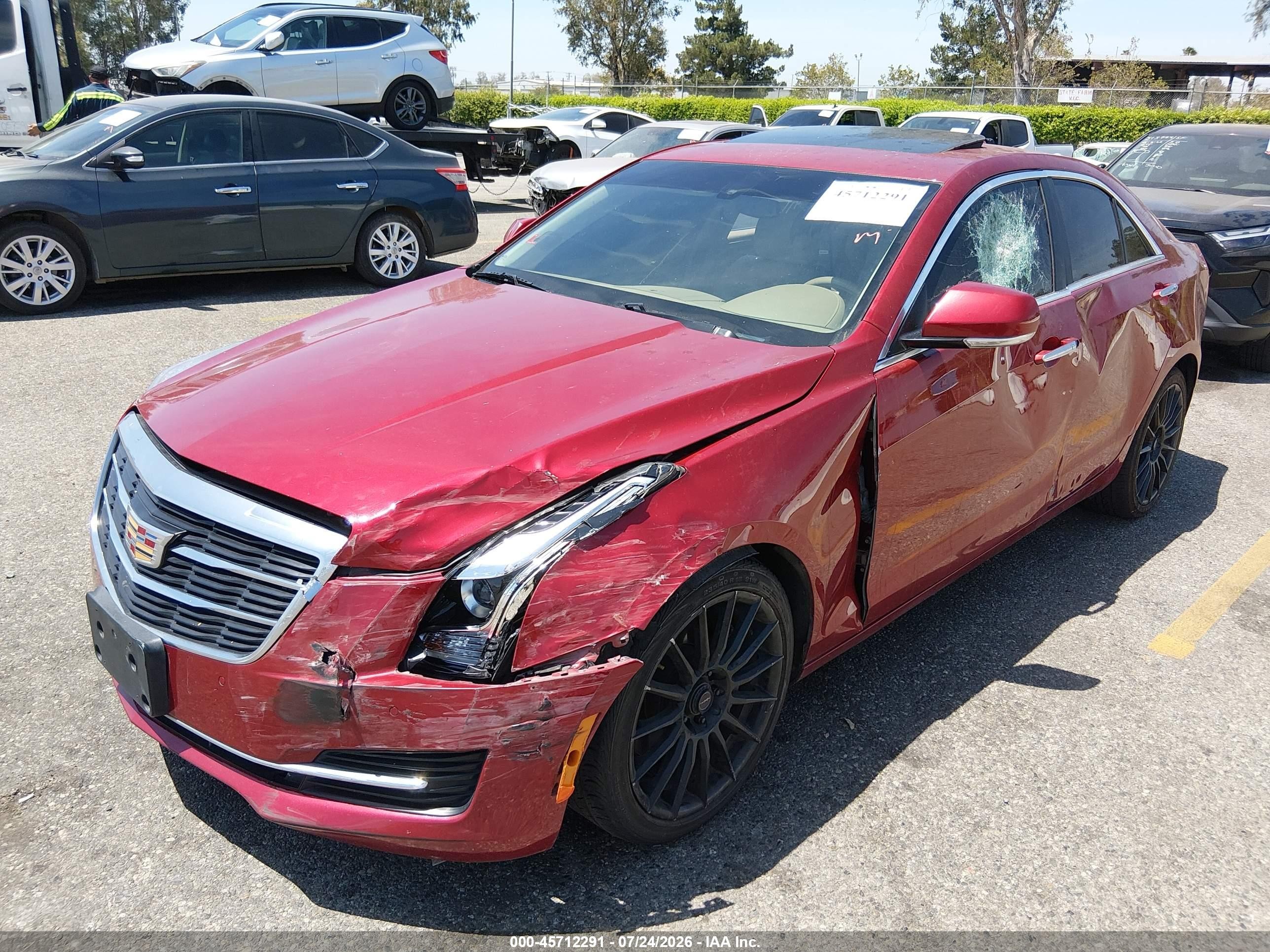 2015 Cadillac Ats Luxury Red vin: 1G6AH5RX2F0115754