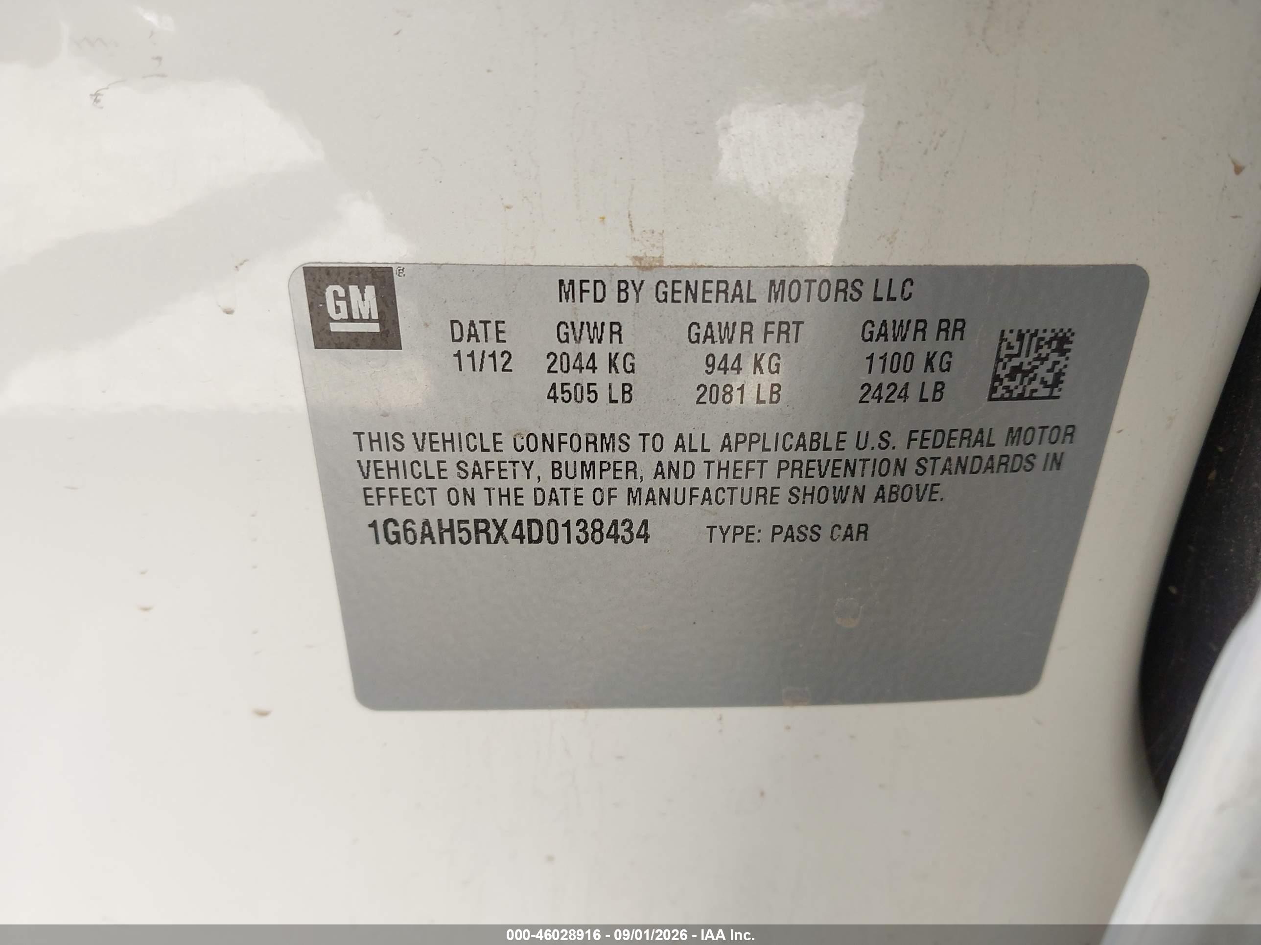 2013 Cadillac Ats Luxury Teal vin: 1G6AH5RX4D0138434