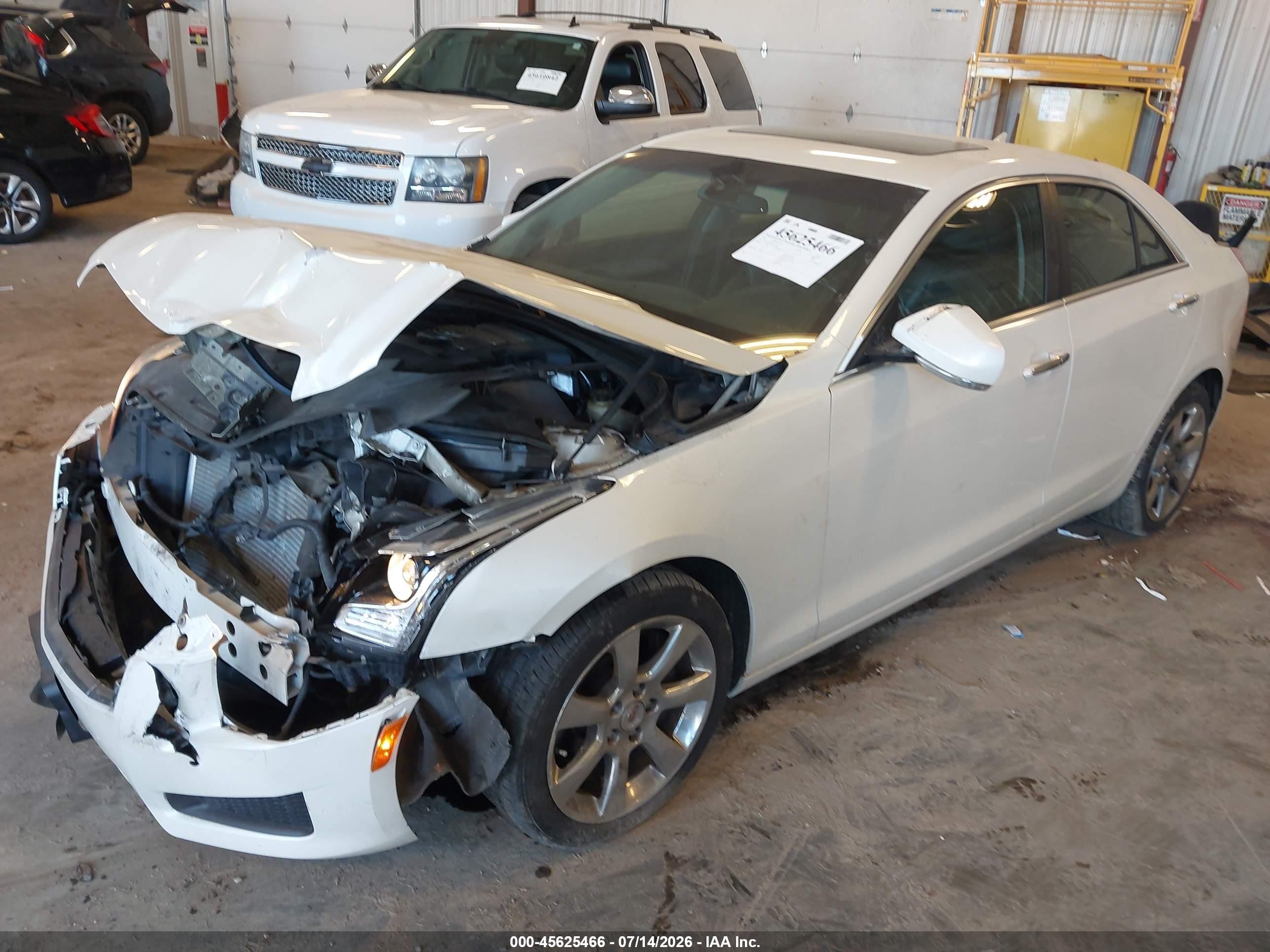 2014 Cadillac Ats Luxury White vin: 1G6AH5RX5E0104262